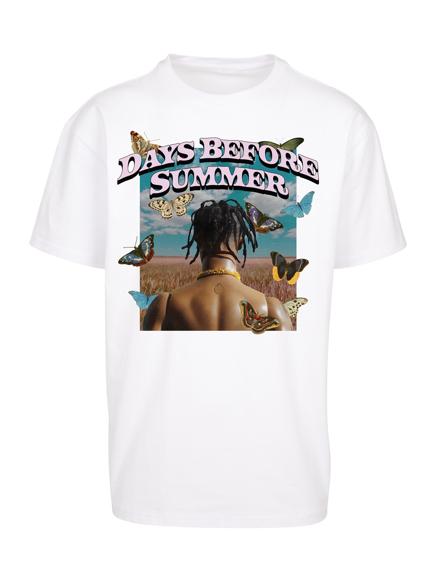 Mister Tee Majica 'Days Before Summer'  pesek / modra / svetlo lila / bela