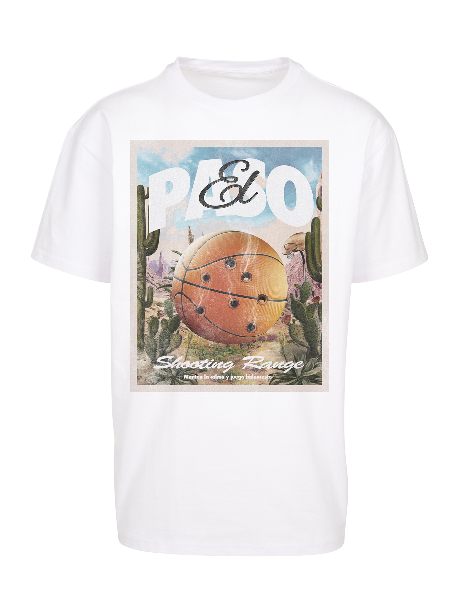 Mister Tee Majica 'El Paso'  svetlo modra / mešane barve / pastelno oranžna / off-bela