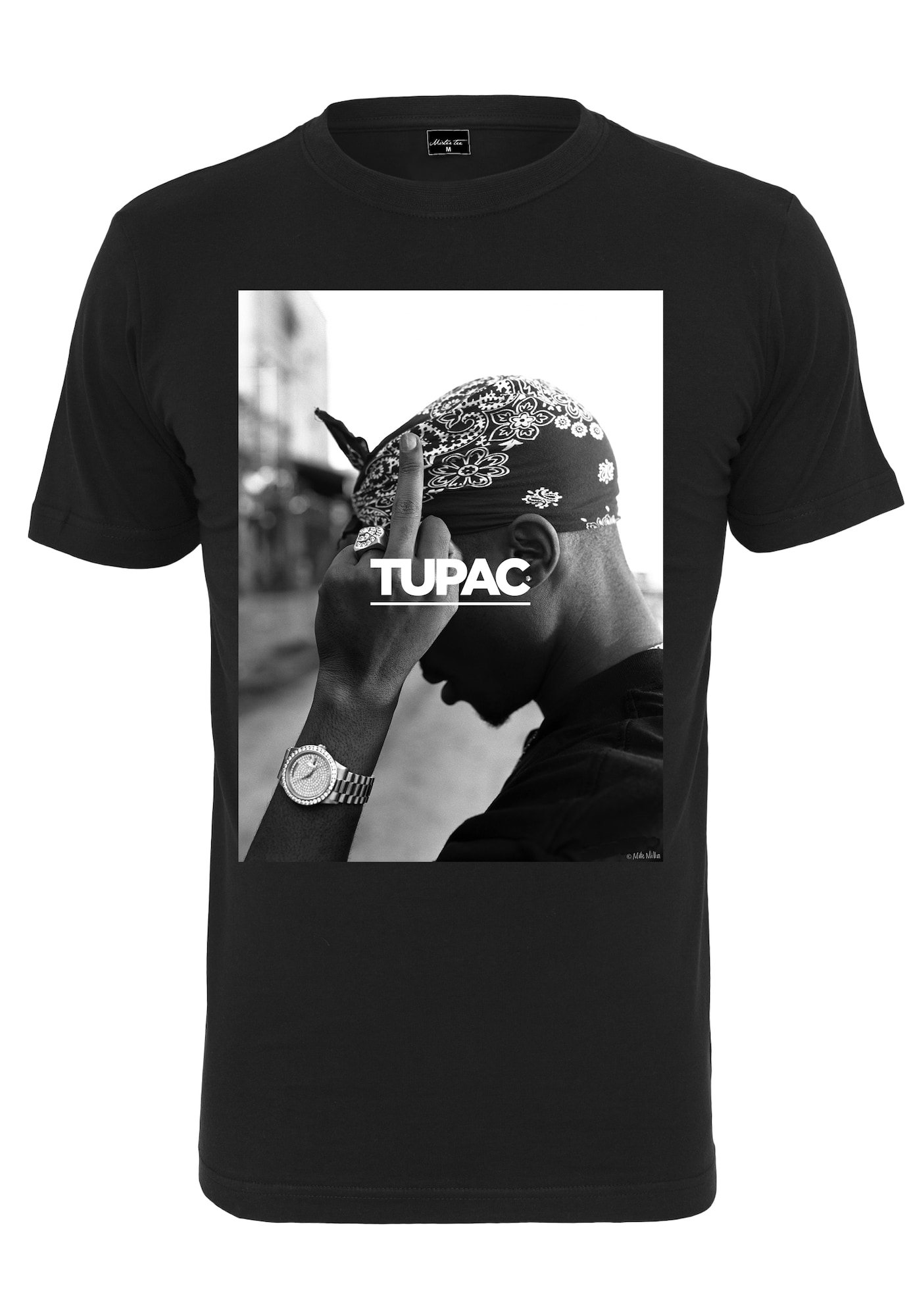Mister Tee Majica 'F*ck The World'  siva / črna / bela