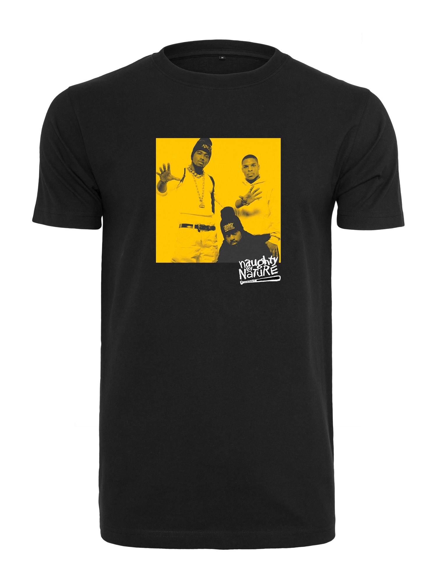 Mister Tee Majica 'Naughty By Nature'  rumena / črna / bela