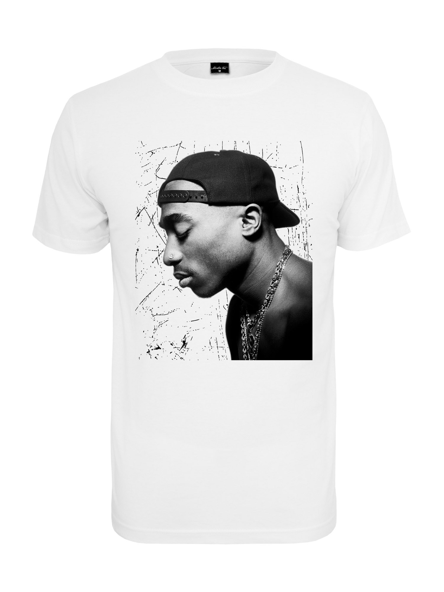 Mister Tee Majica 'Tupac'  siva / črna / bela