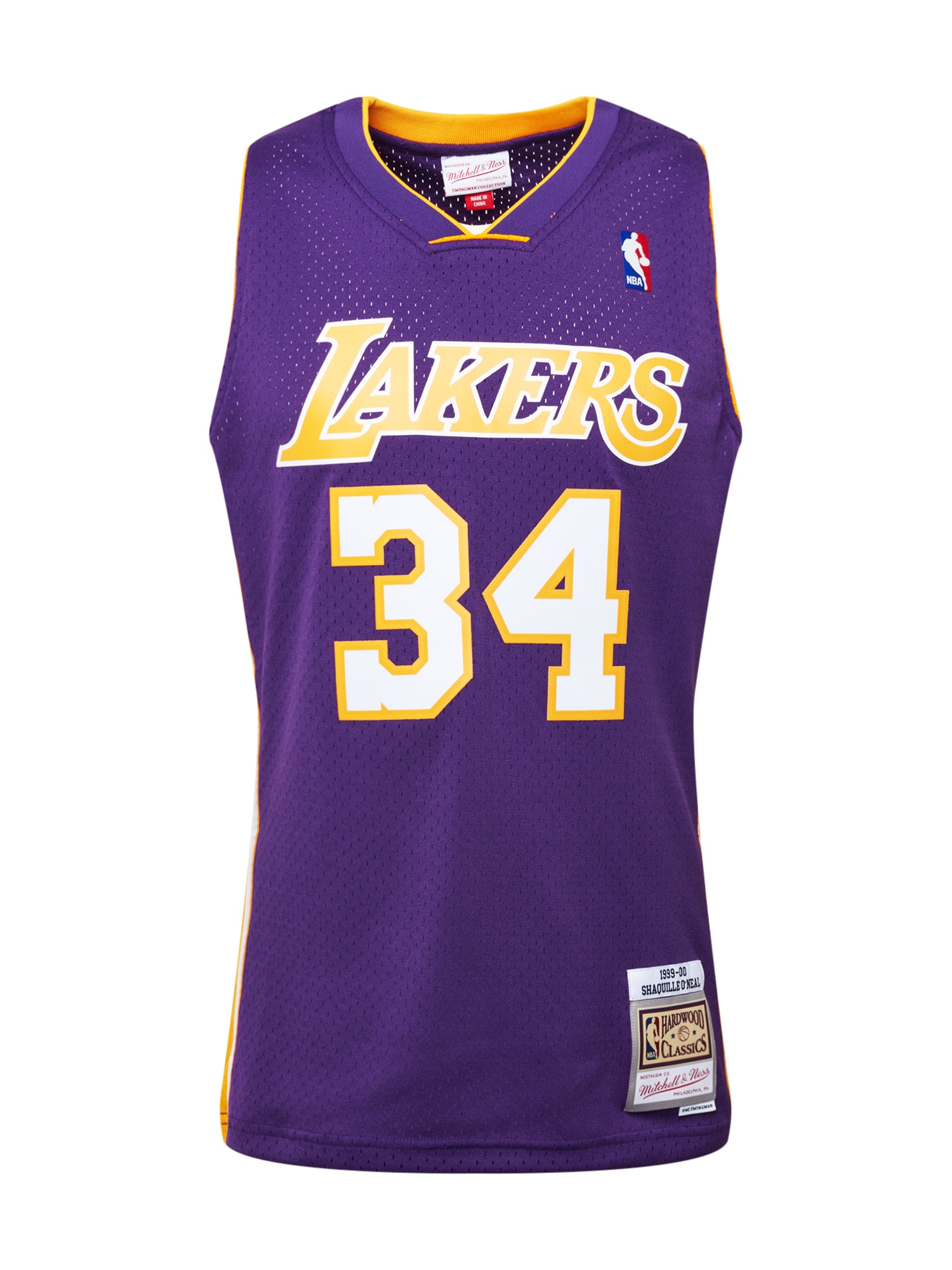 Mitchell & Ness Majica 'LA LAKERS - NBA SWINGMAN'  rumena / temno liila / bela