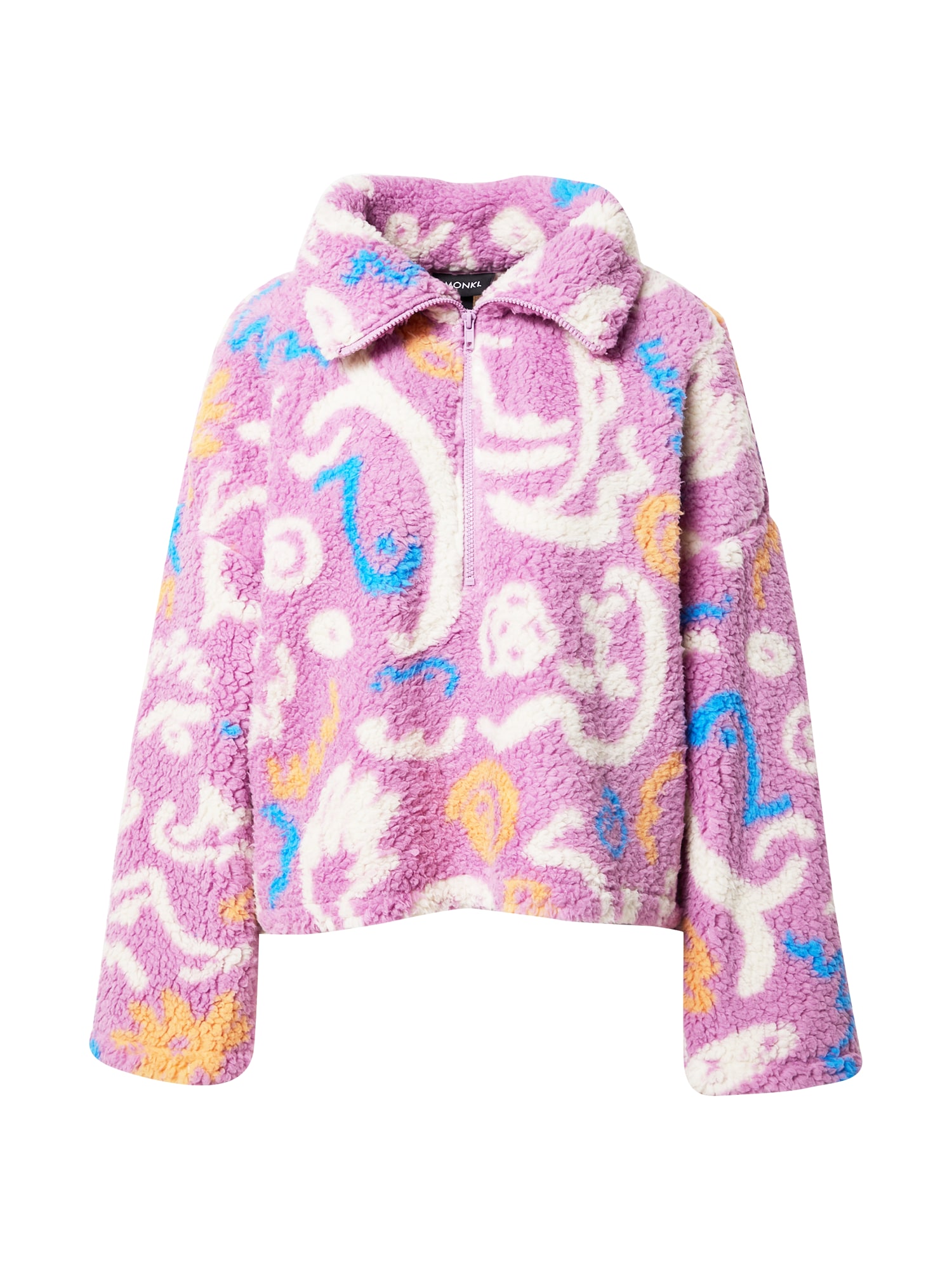 Monki Pulover  modra / orhideja / bela