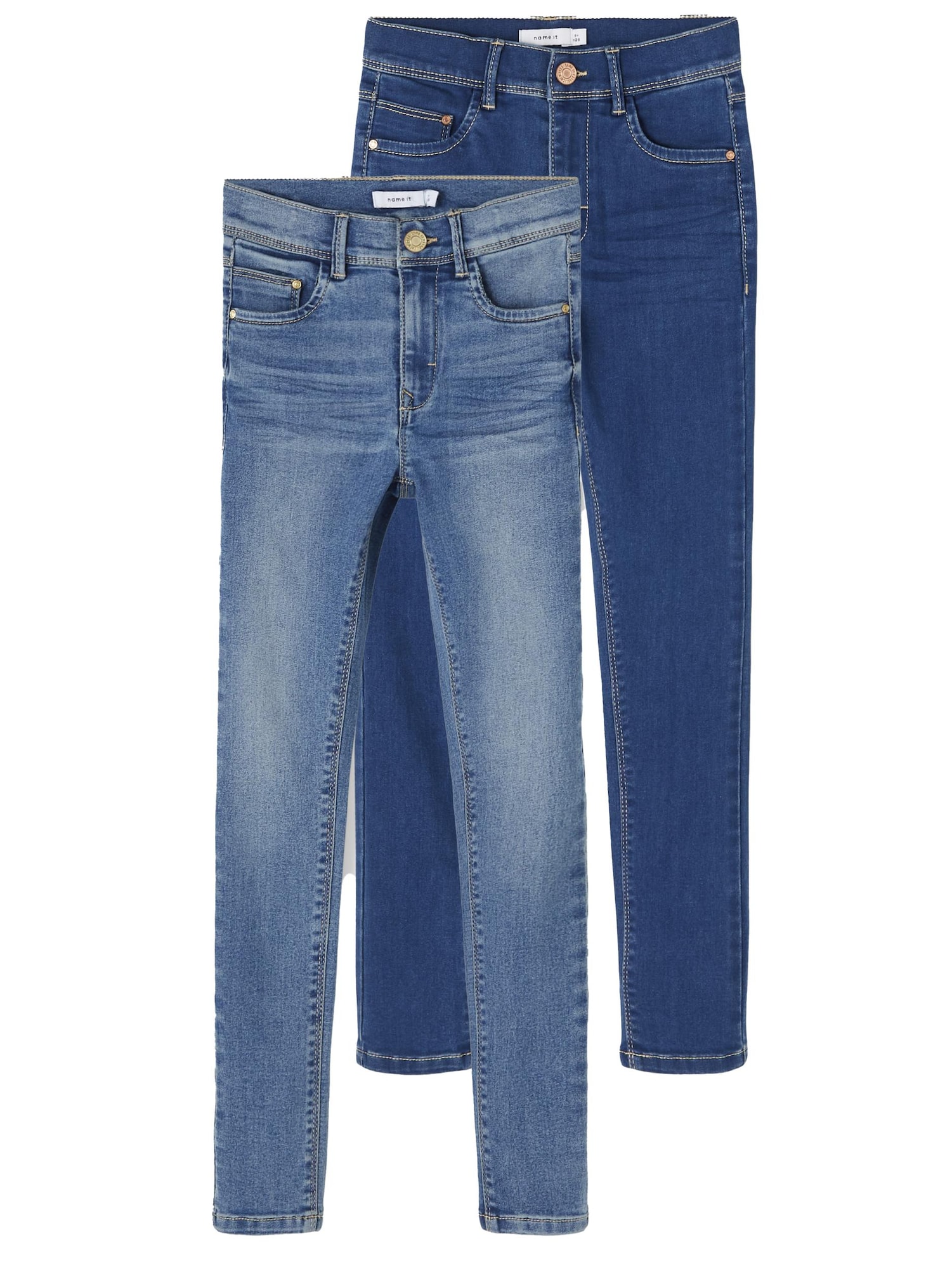 NAME IT Kavbojke 'Polly'  moder denim / temno modra