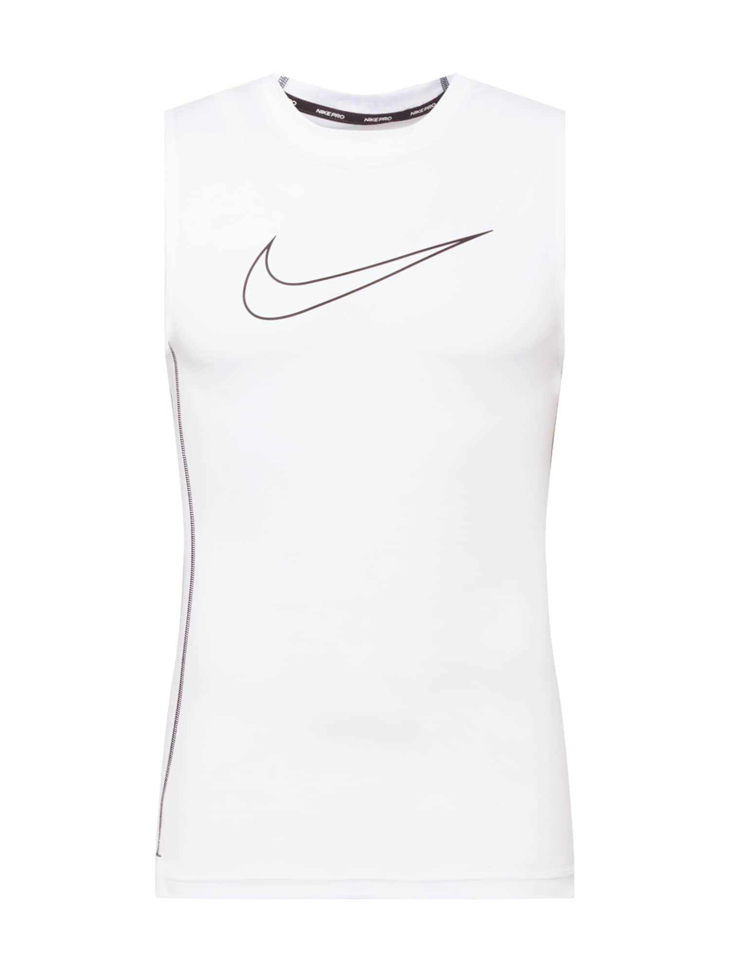 NIKE Funkcionalna majica  črna / off-bela