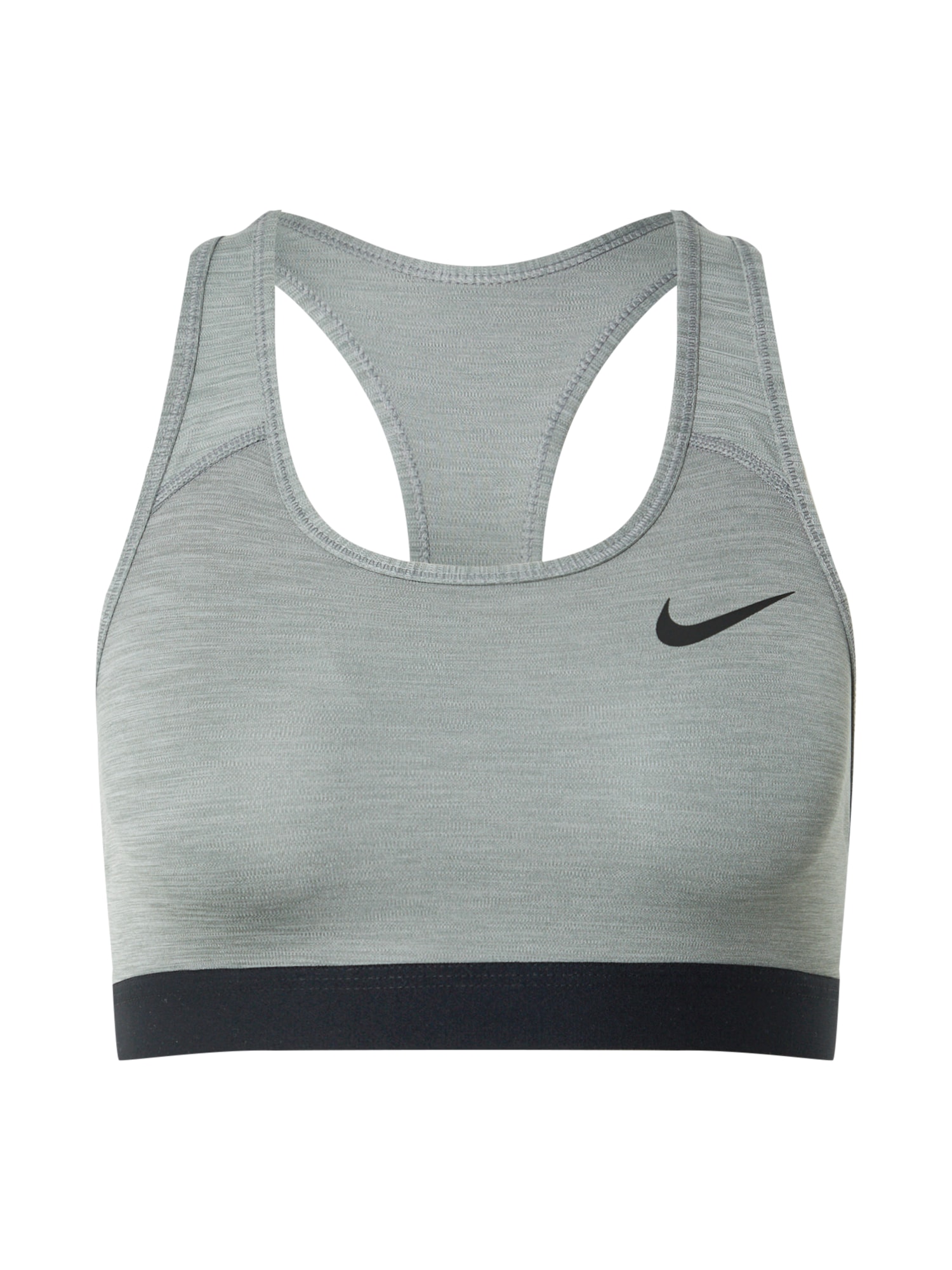 NIKE Športni nederček 'Swoosh'  siva / črna