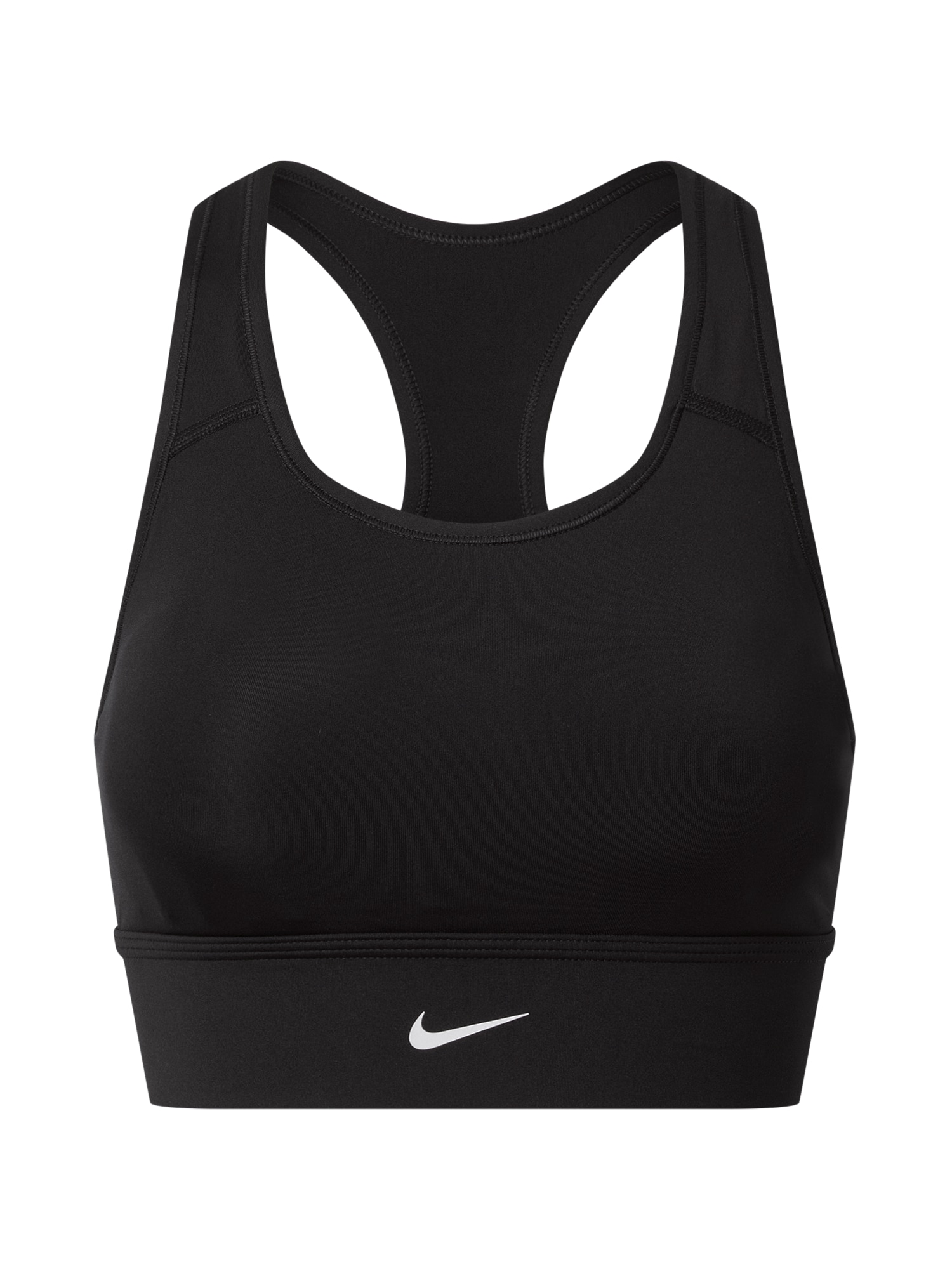 NIKE Športni nederček  črna / bela