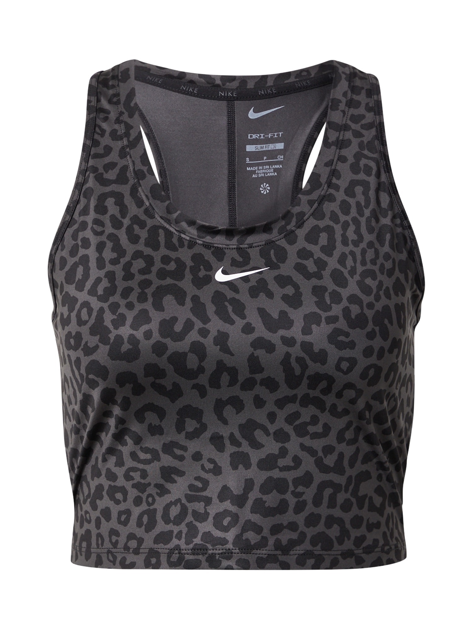 NIKE Športni top  temno siva / črna