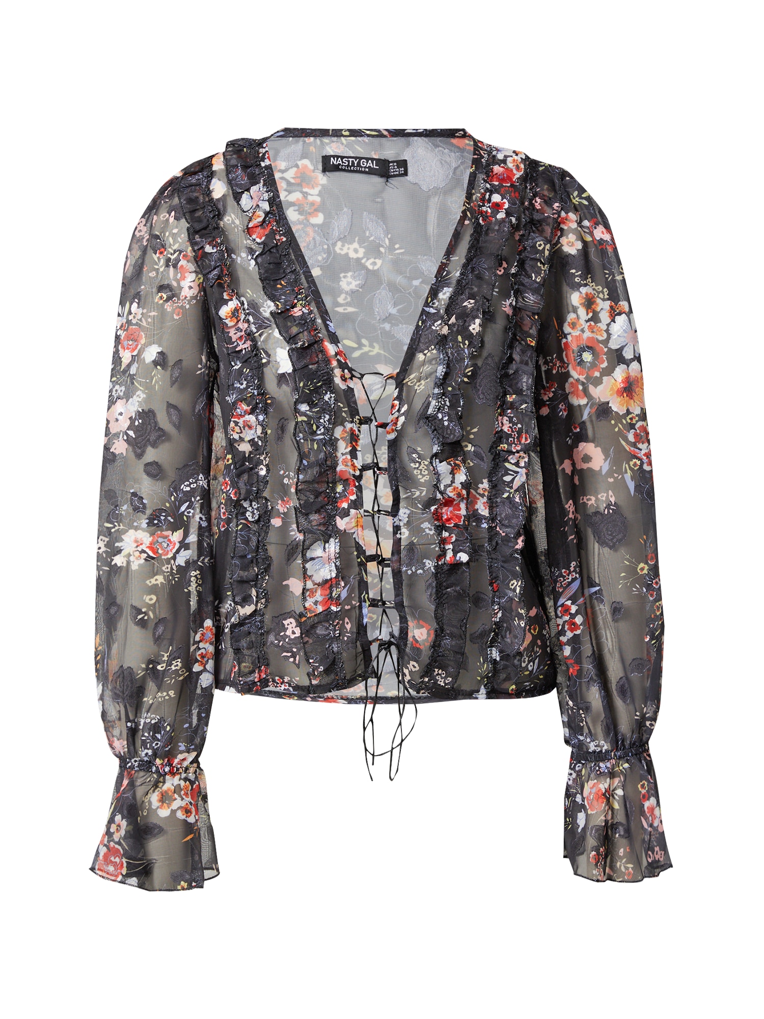 Nasty Gal Bluza 'Your Game'  mešane barve / črna