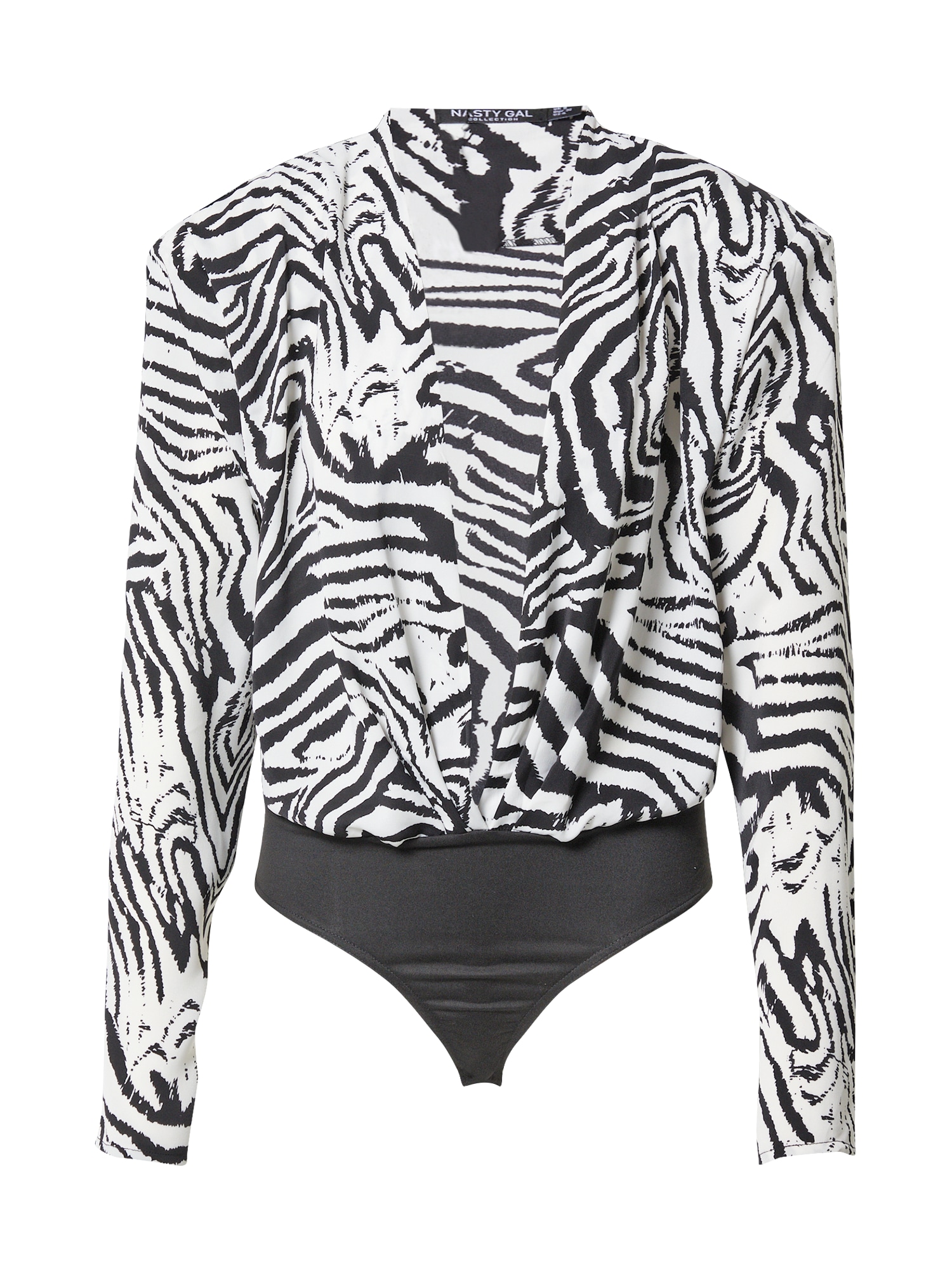 Nasty Gal Bodi srajca  črna / bela