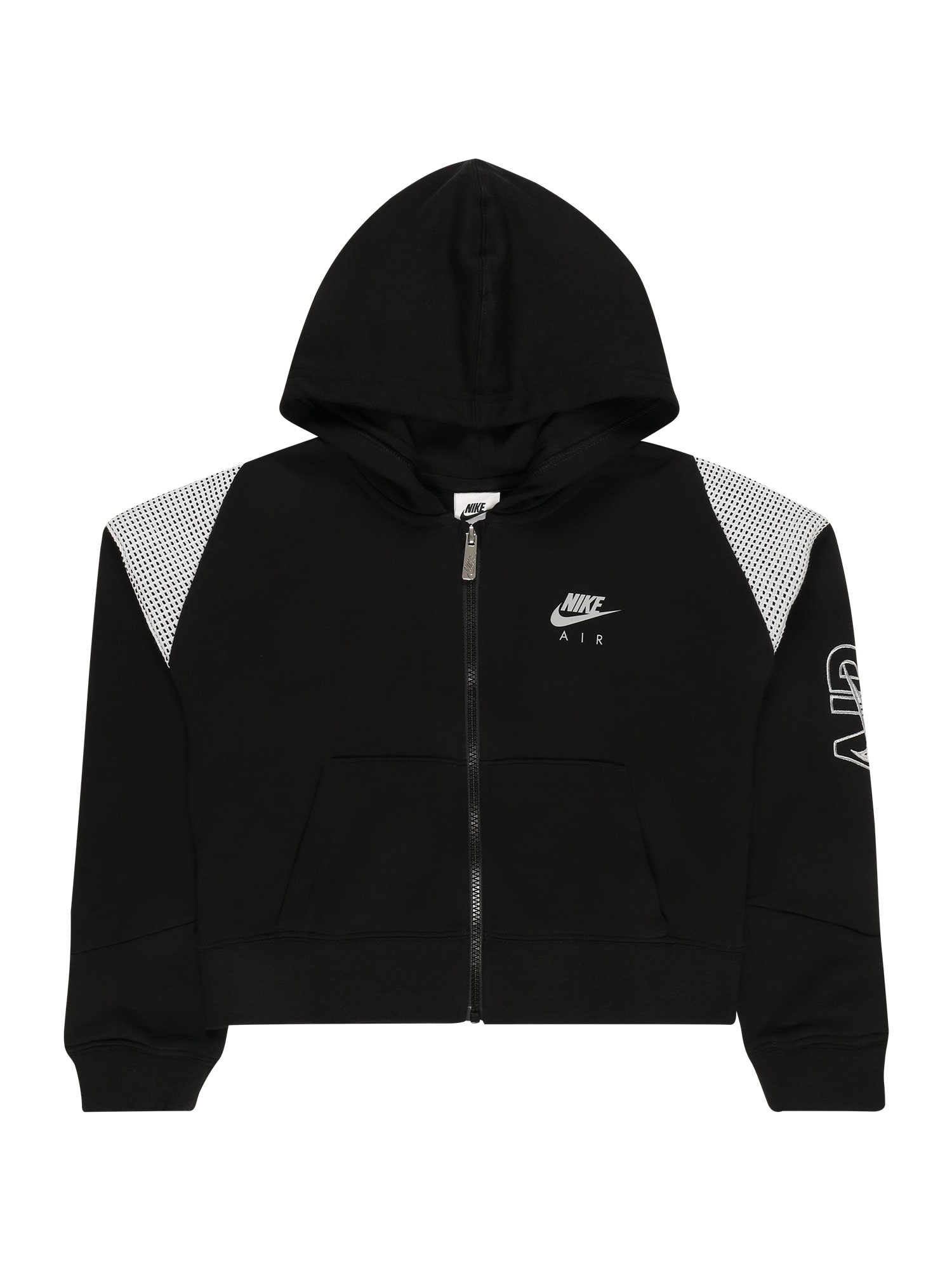 Nike Sportswear Jopa na zadrgo  črna / bela