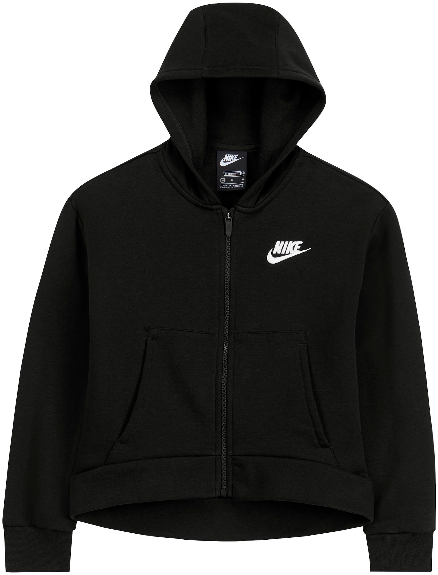 Nike Sportswear Jopa na zadrgo  črna / bela