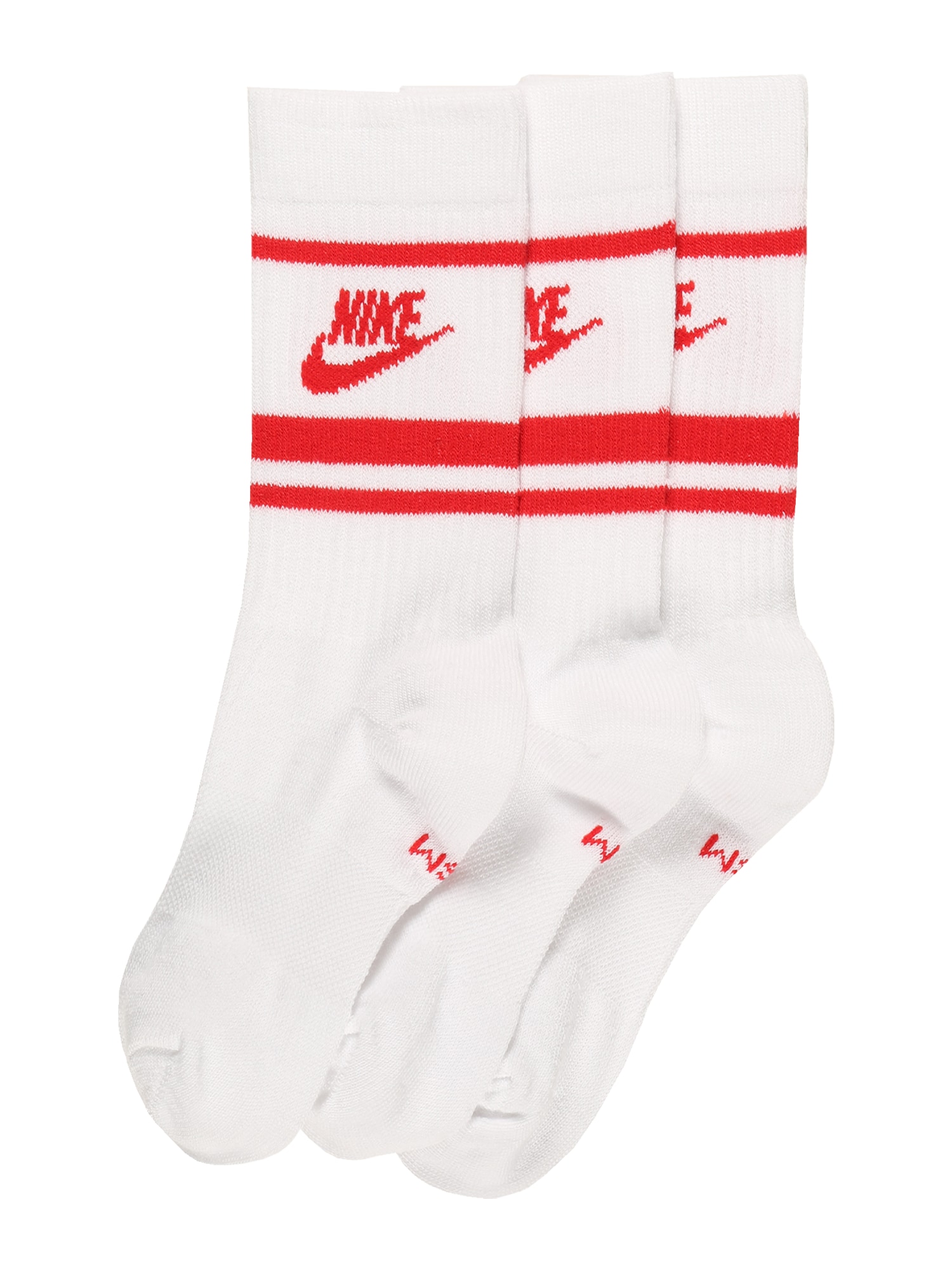 Nike Sportswear Nogavice  rdeča / bela