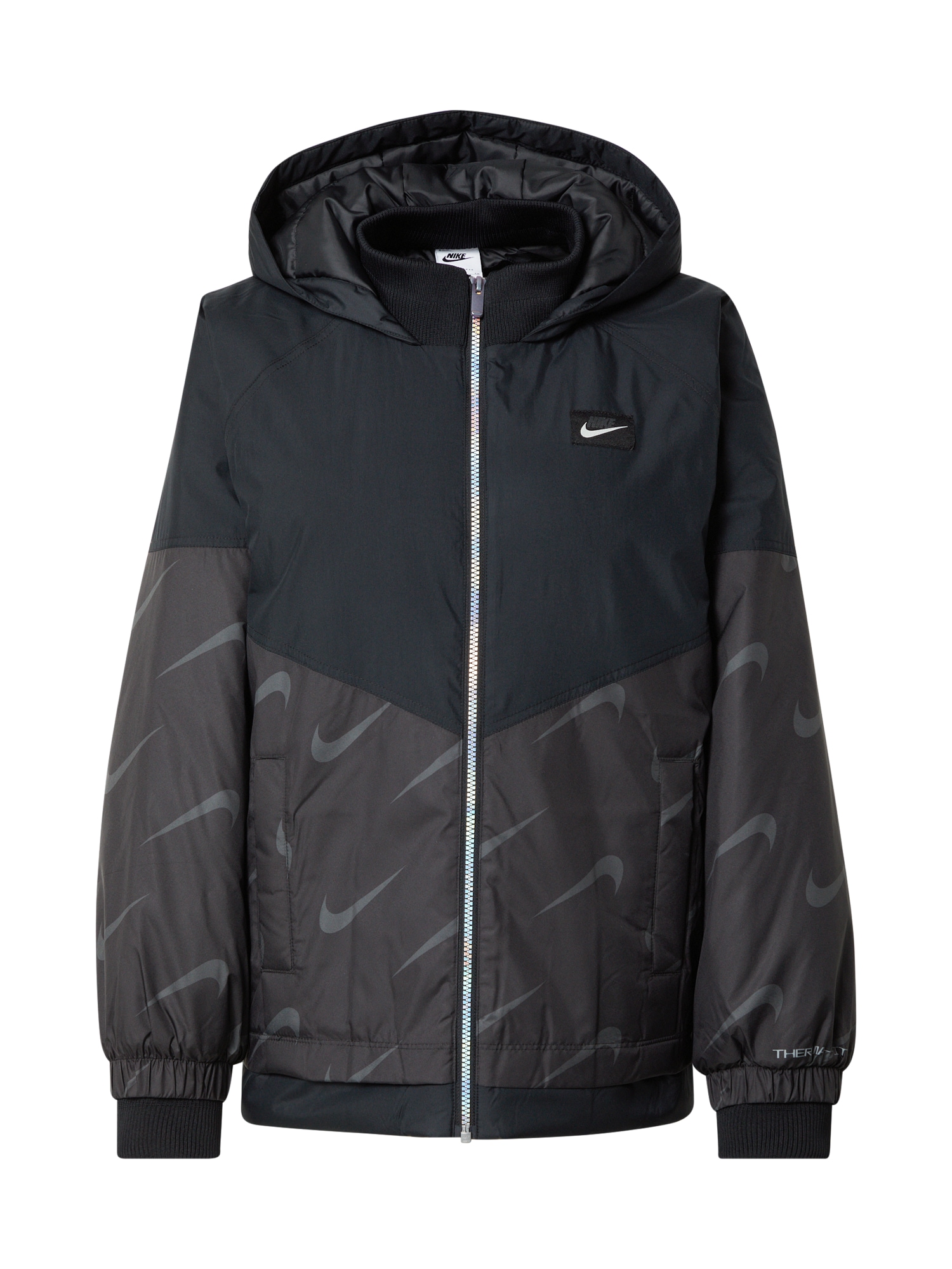 Nike Sportswear Prehodna jakna  siva / temno siva / črna / bela