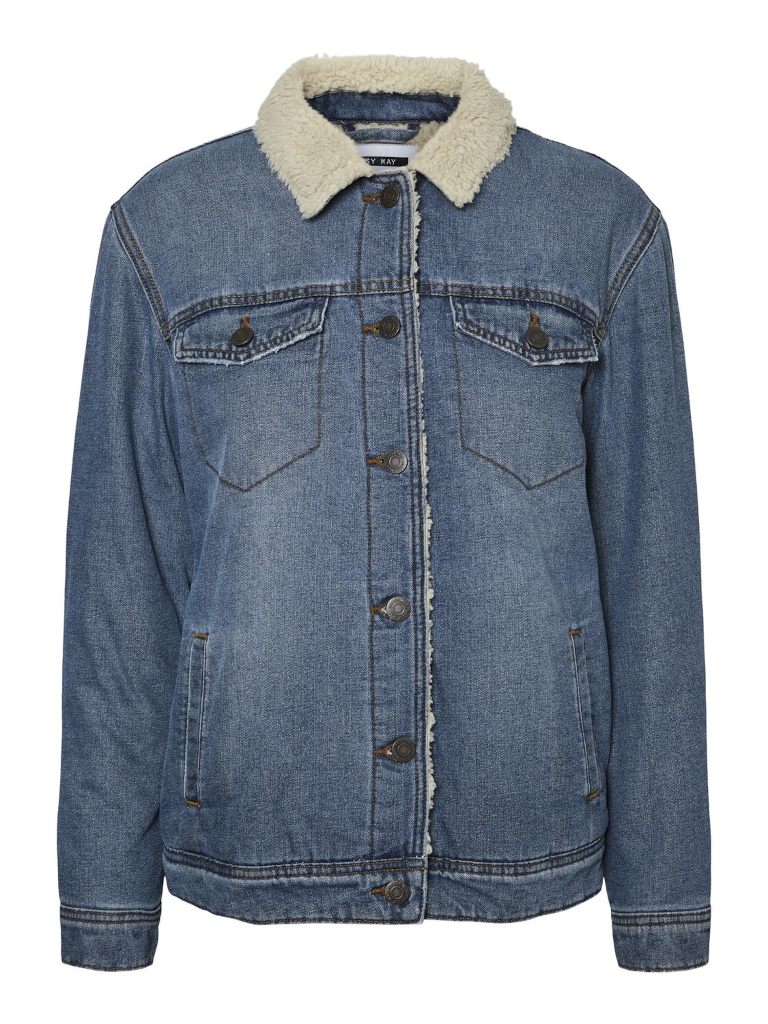 Noisy may Prehodna jakna 'Ole'  moder denim / volneno bela