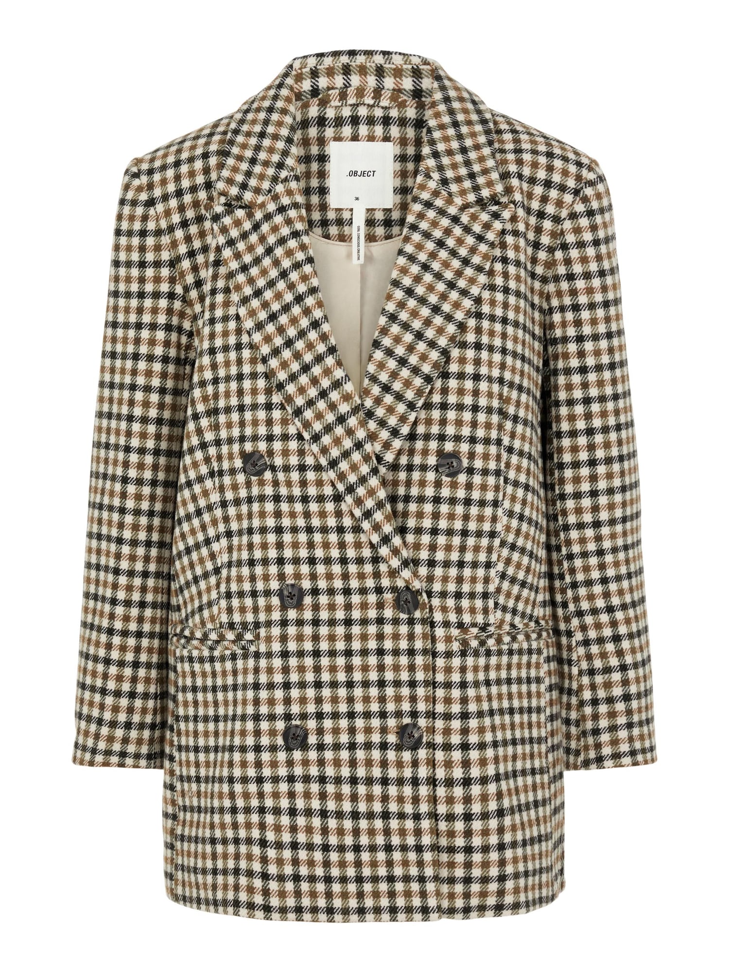 OBJECT Blazer 'Daisy'  bež / rjava / zelena / črna