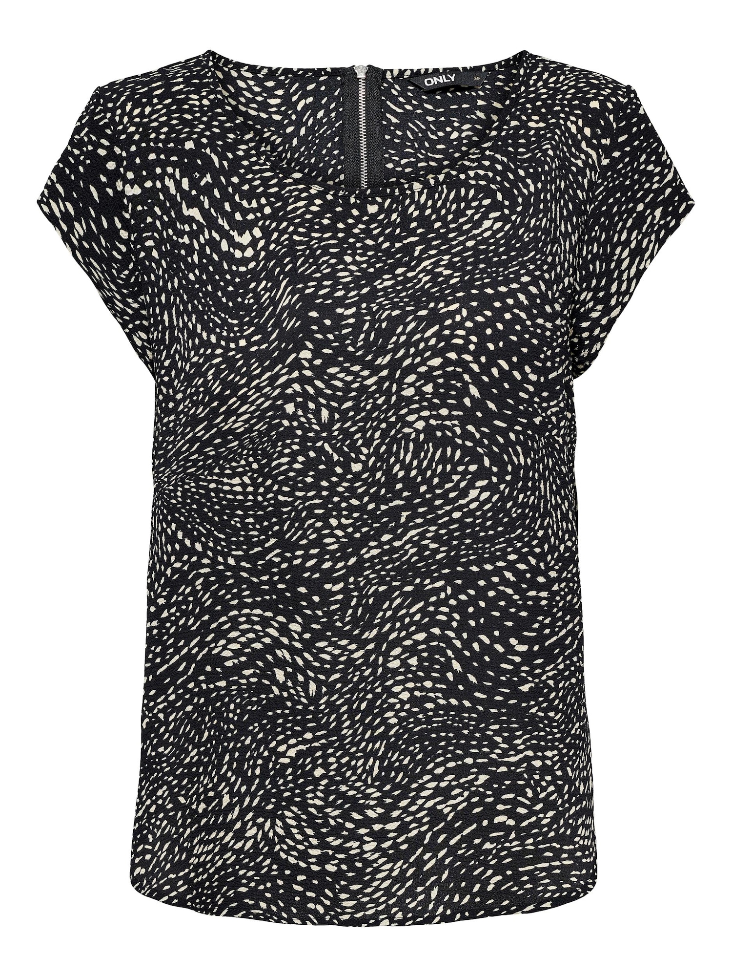 ONLY Bluza  črna / volneno bela