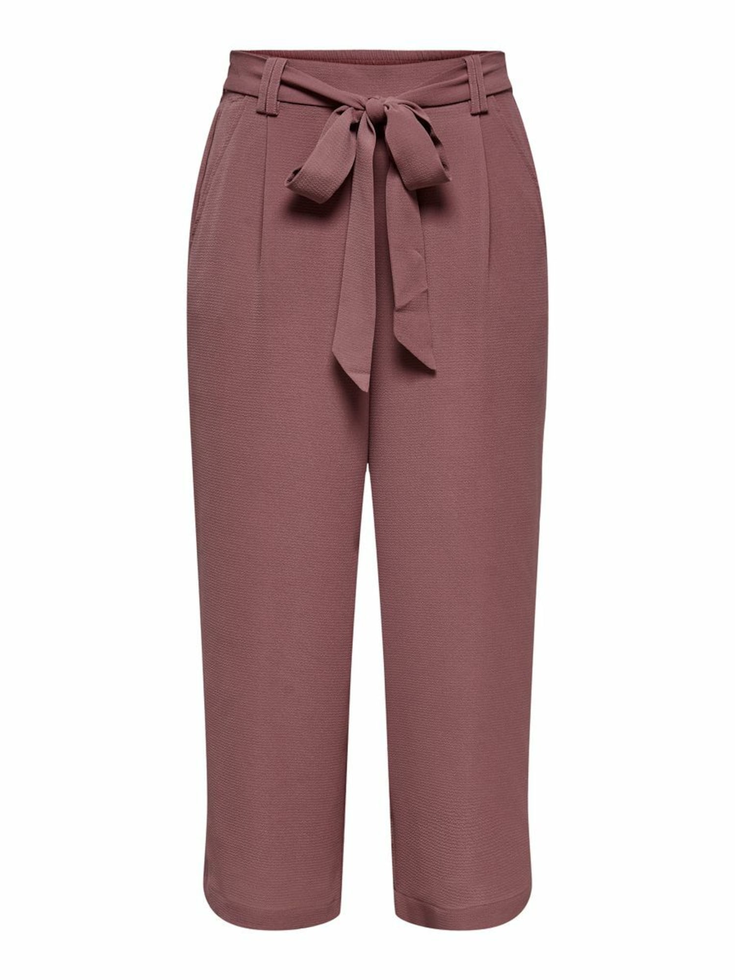 ONLY Hlače z naborki  čokolada / rosé