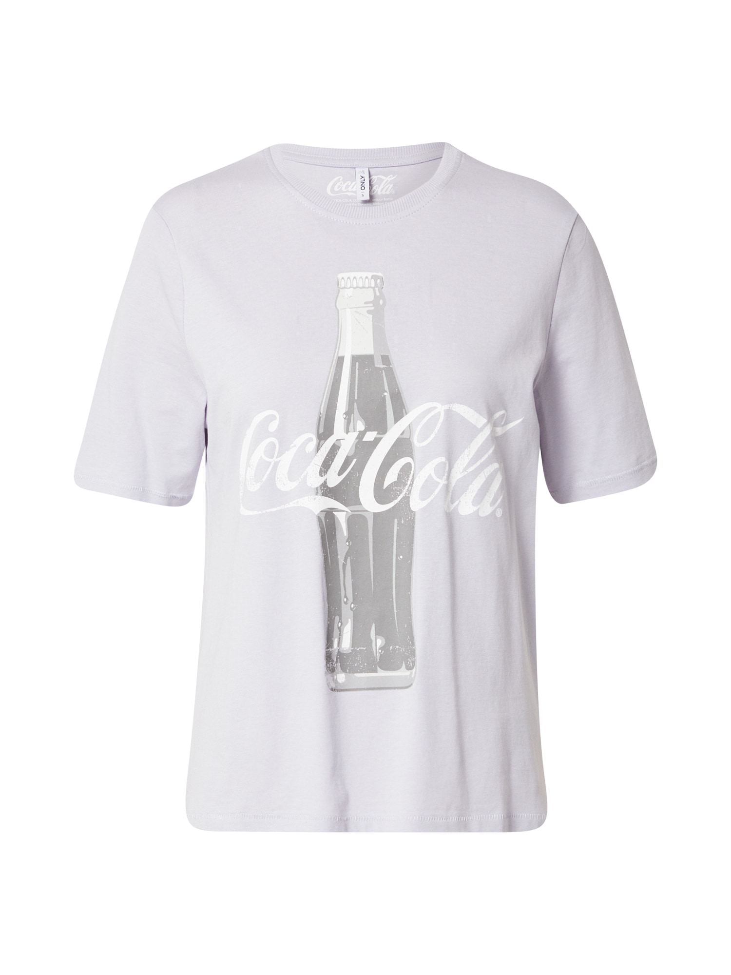 ONLY Majica 'COCA COLA'  siva / pastelno lila / pegasto črna / bela
