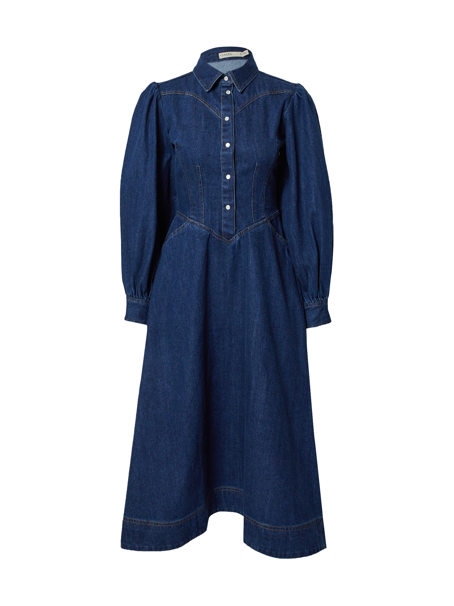 Oasis Dolga srajca  moder denim