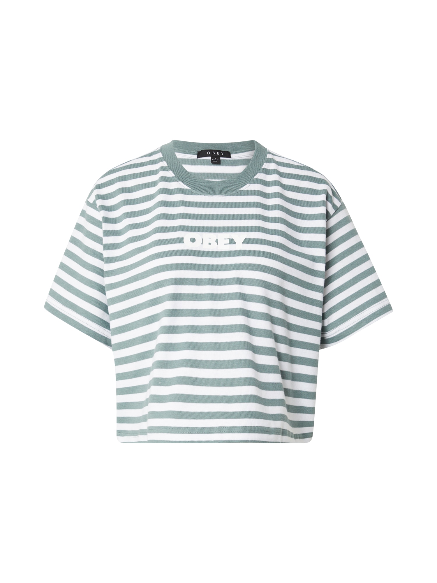 Obey Majica  zelena / bela
