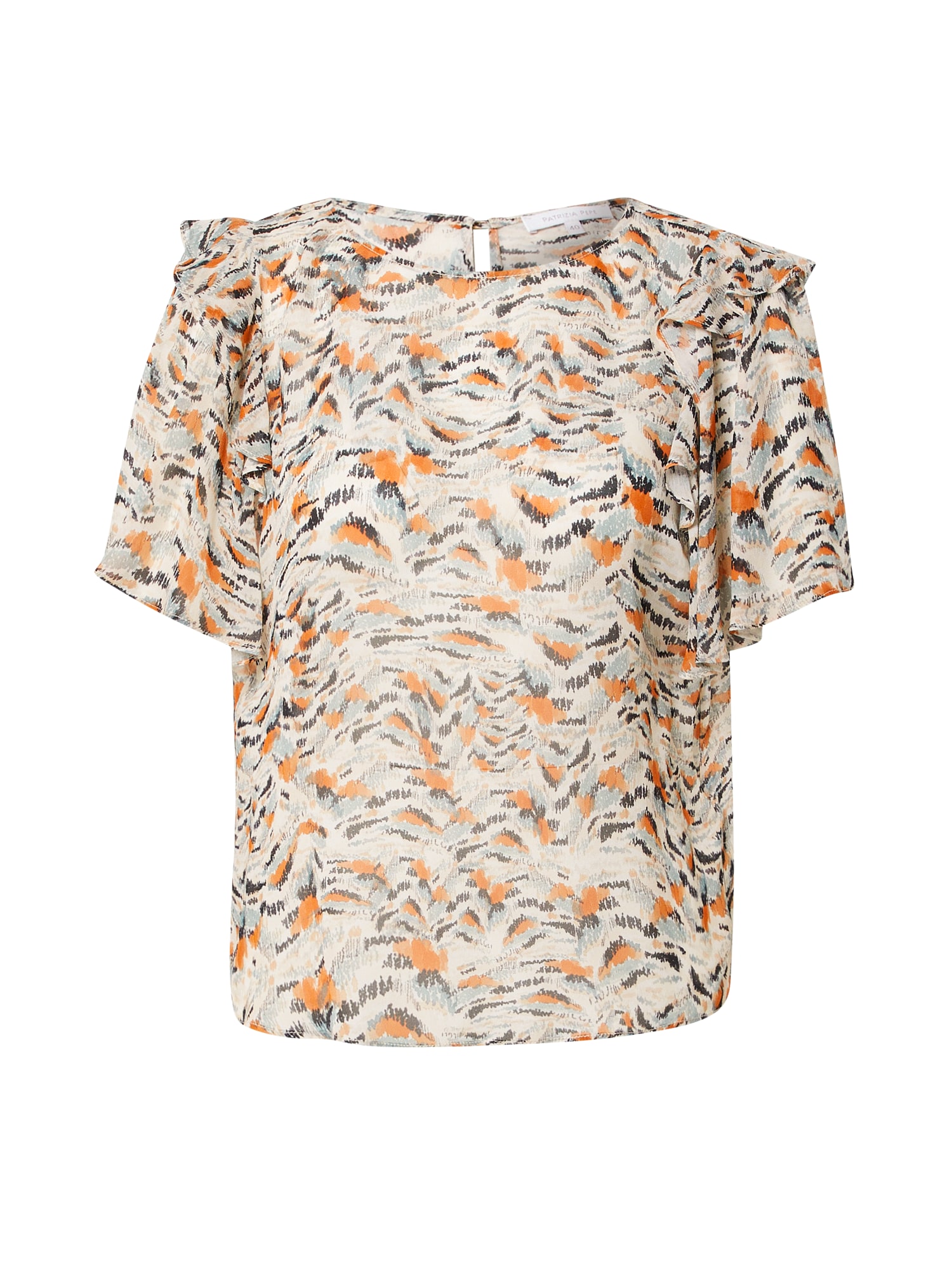 PATRIZIA PEPE Bluza  kremna / siva / oranžna / črna
