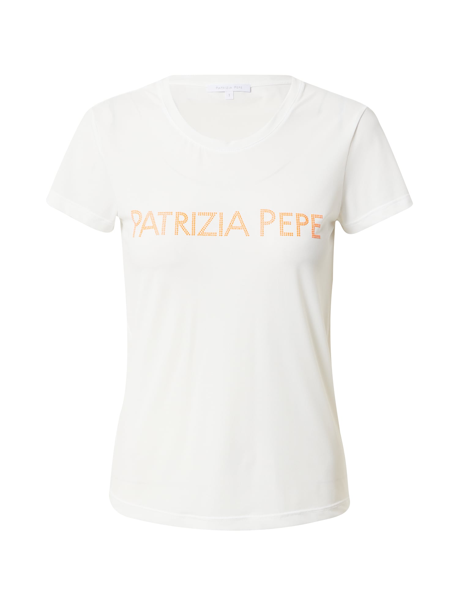 PATRIZIA PEPE Majica 'MAGLIA'  večbarvno oranžna / bela