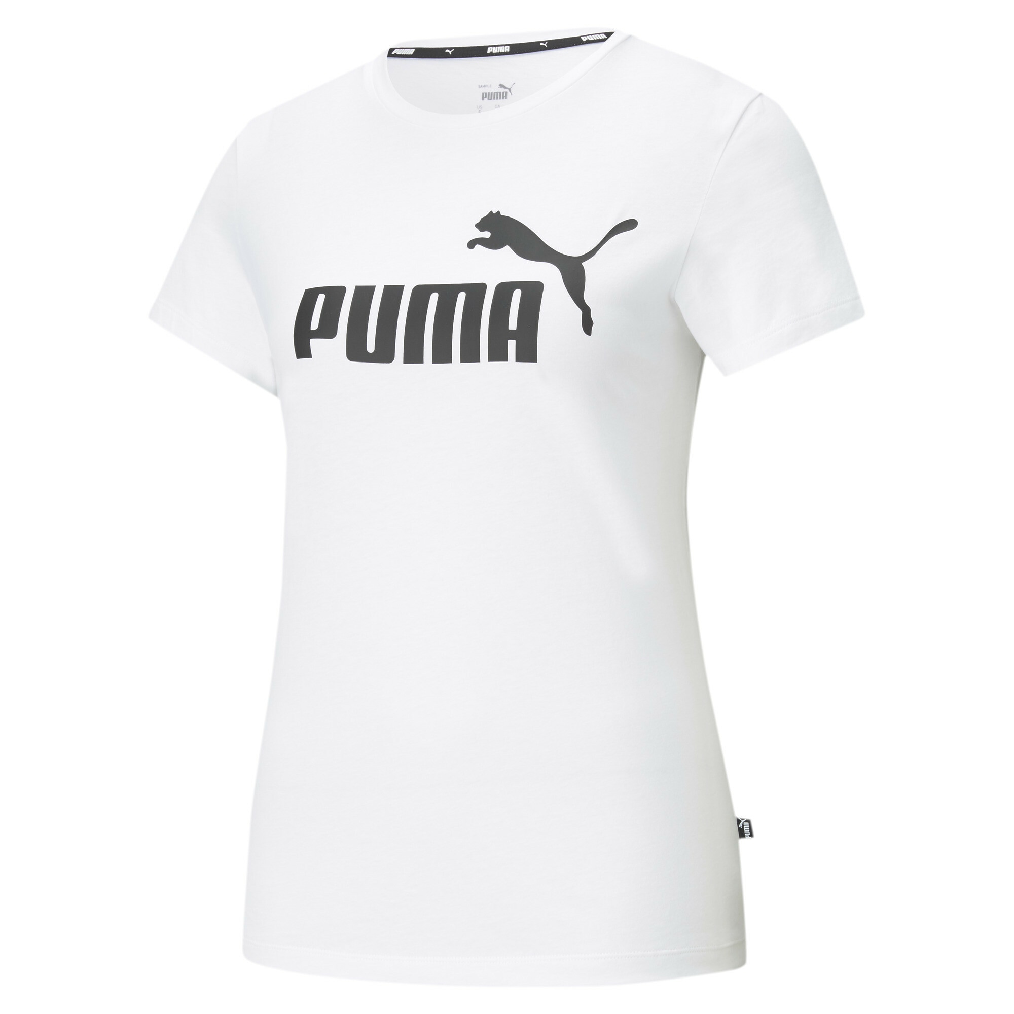 PUMA Funkcionalna majica  črna / bela