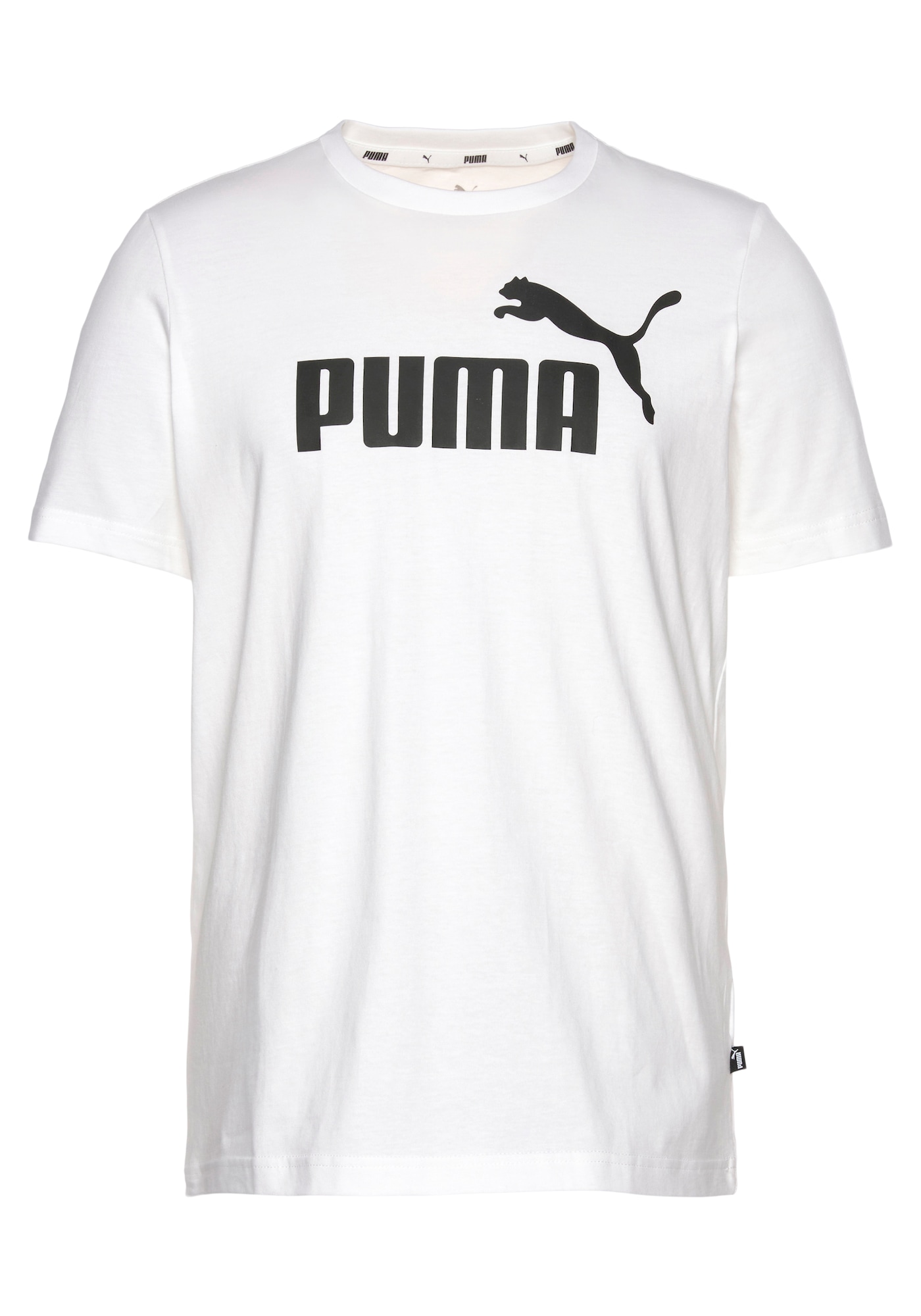 PUMA Funkcionalna majica  črna / bela