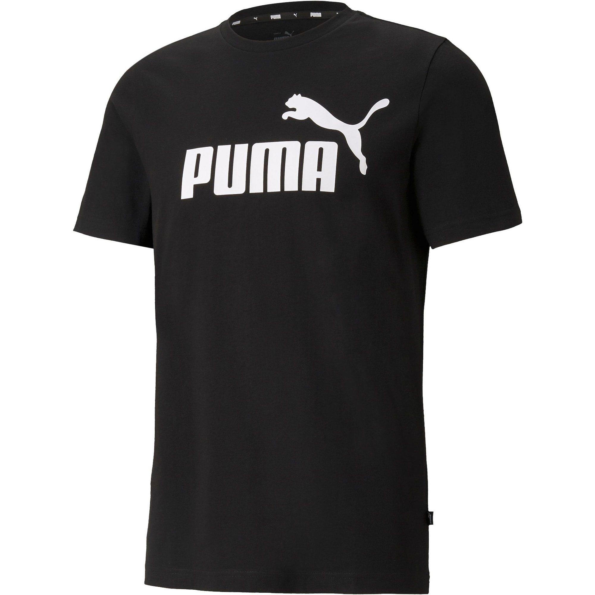 PUMA Funkcionalna majica  črna / bela