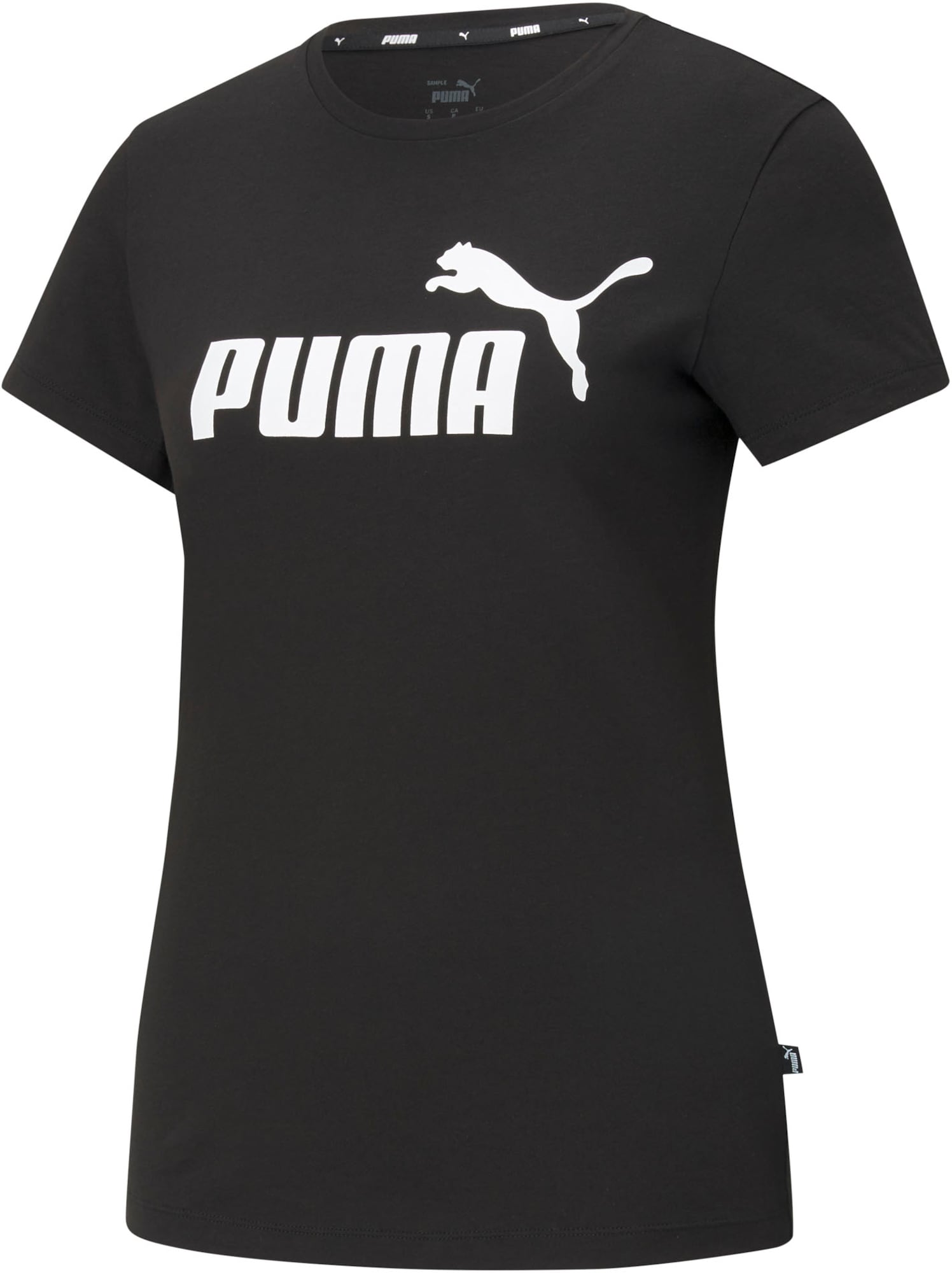 PUMA Funkcionalna majica  črna / bela