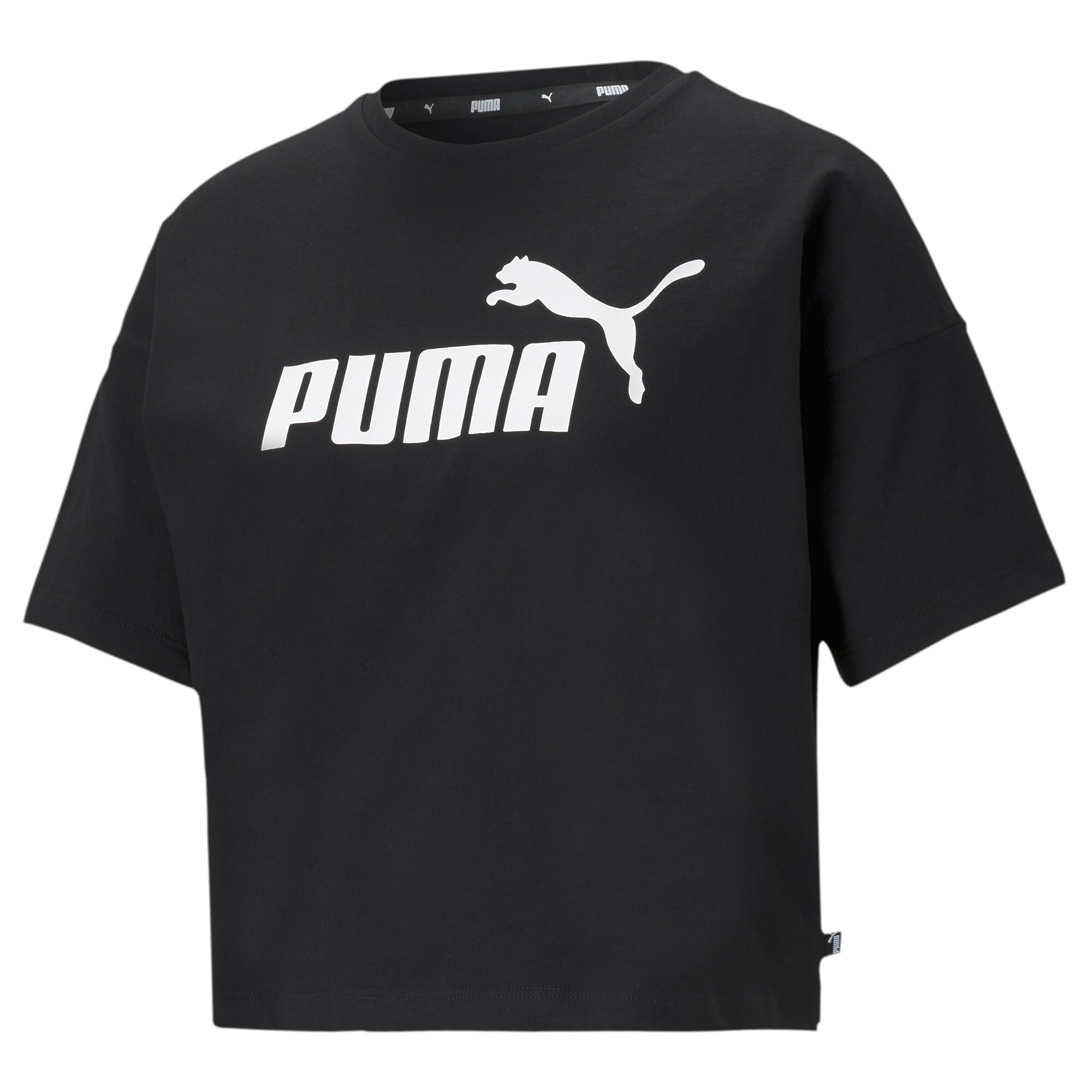 PUMA Funkcionalna majica  črna / bela