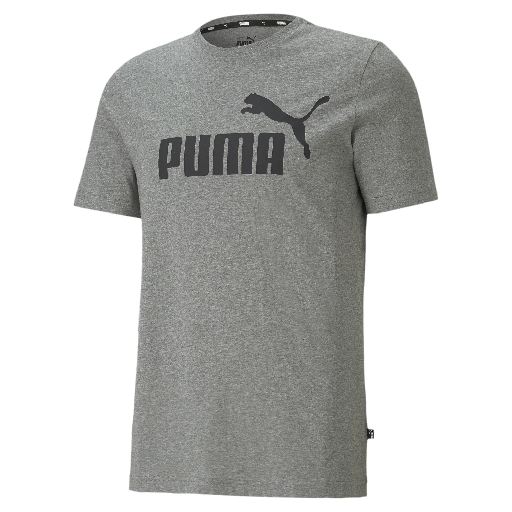 PUMA Funkcionalna majica  pegasto siva / črna