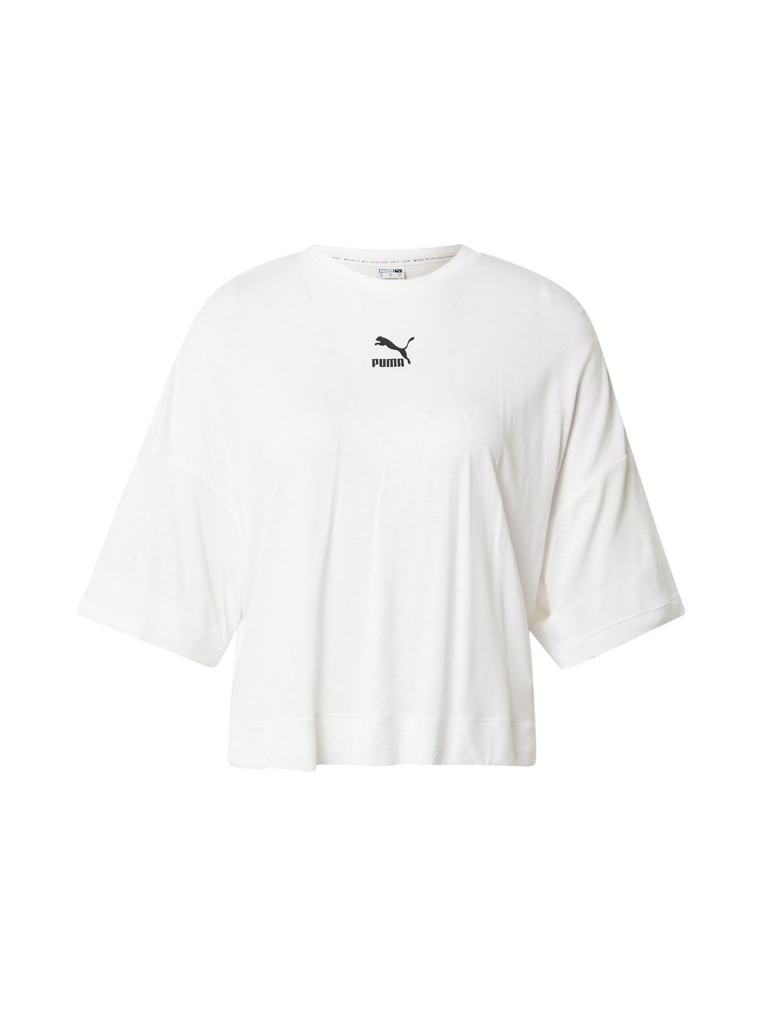 PUMA Majica  črna / bela