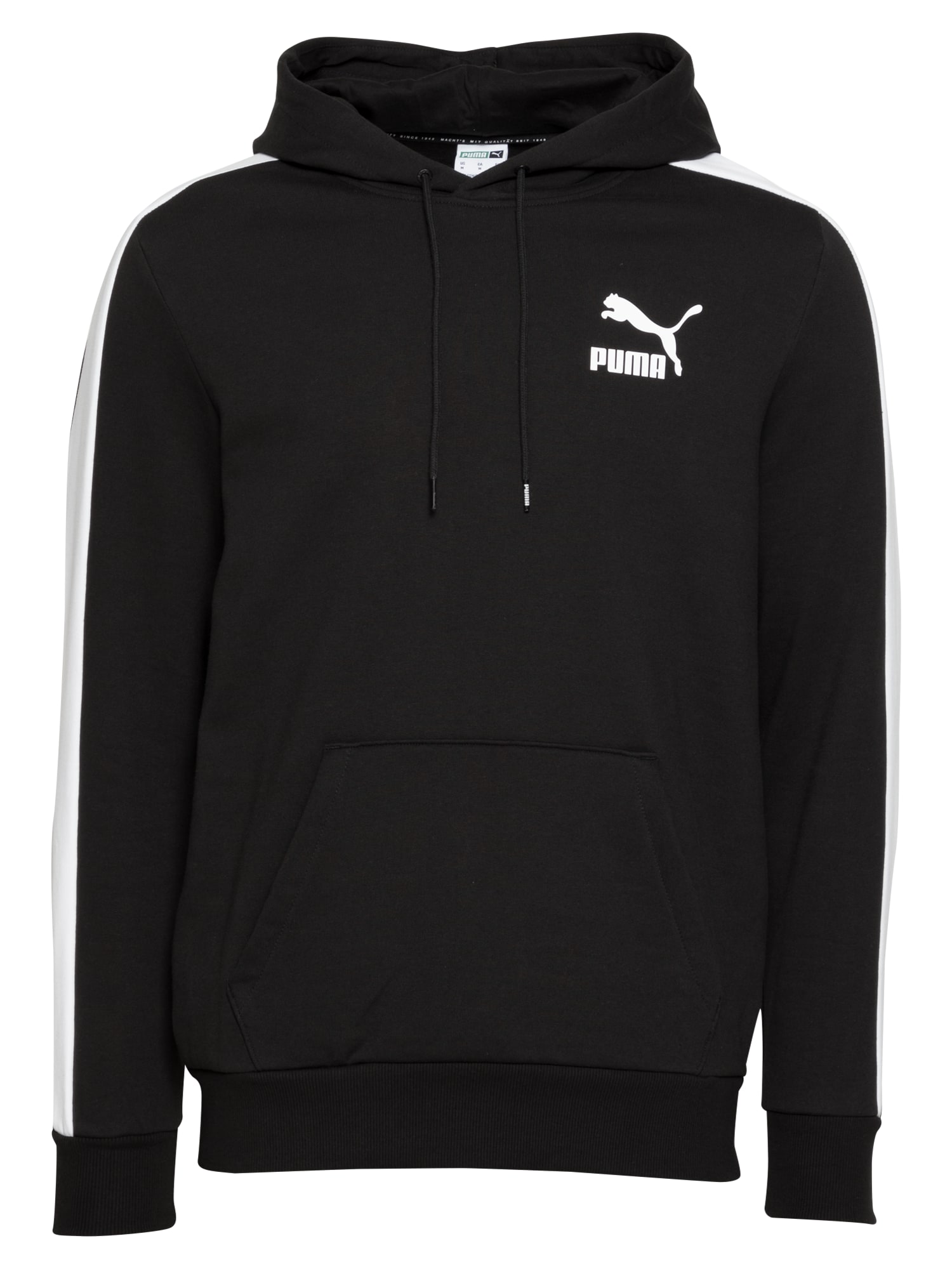 PUMA Majica  črna / bela
