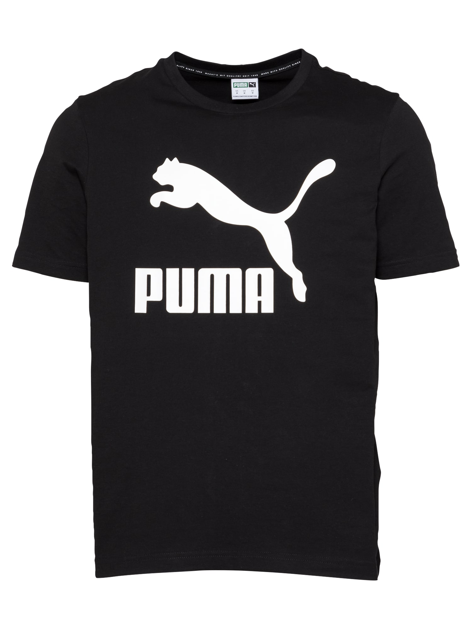 PUMA Majica  črna / bela