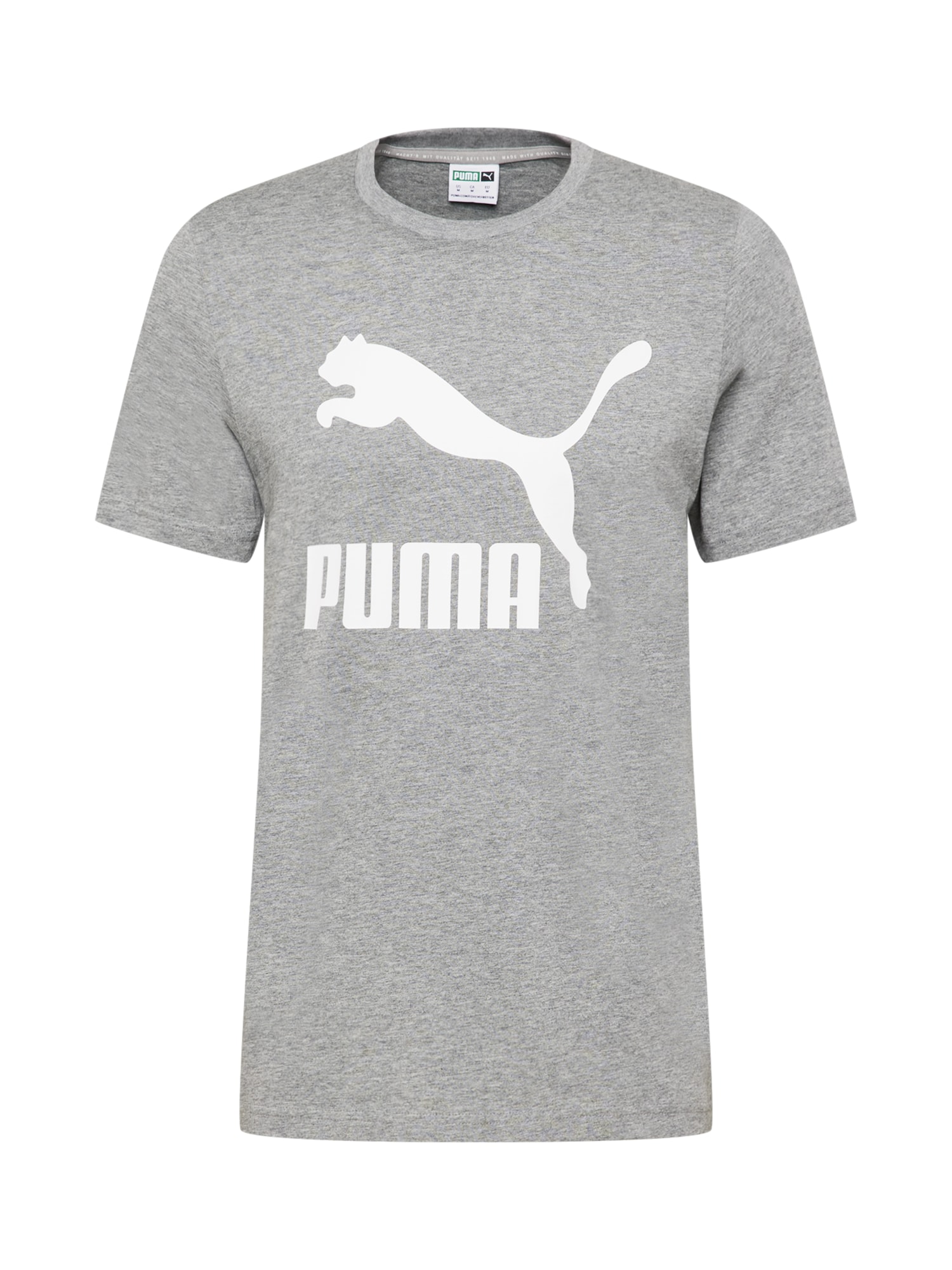 PUMA Majica  pegasto siva / bela