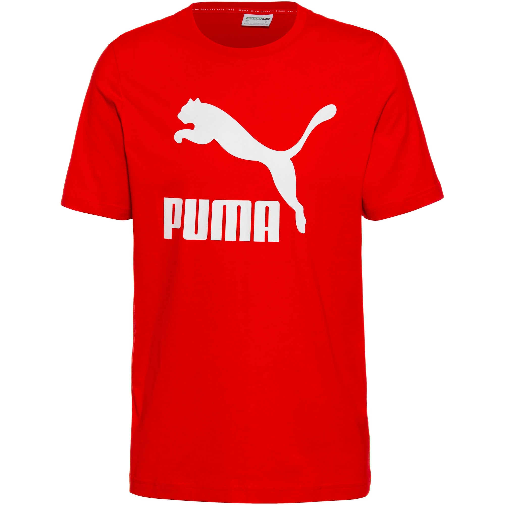 PUMA Majica  rdeča / bela