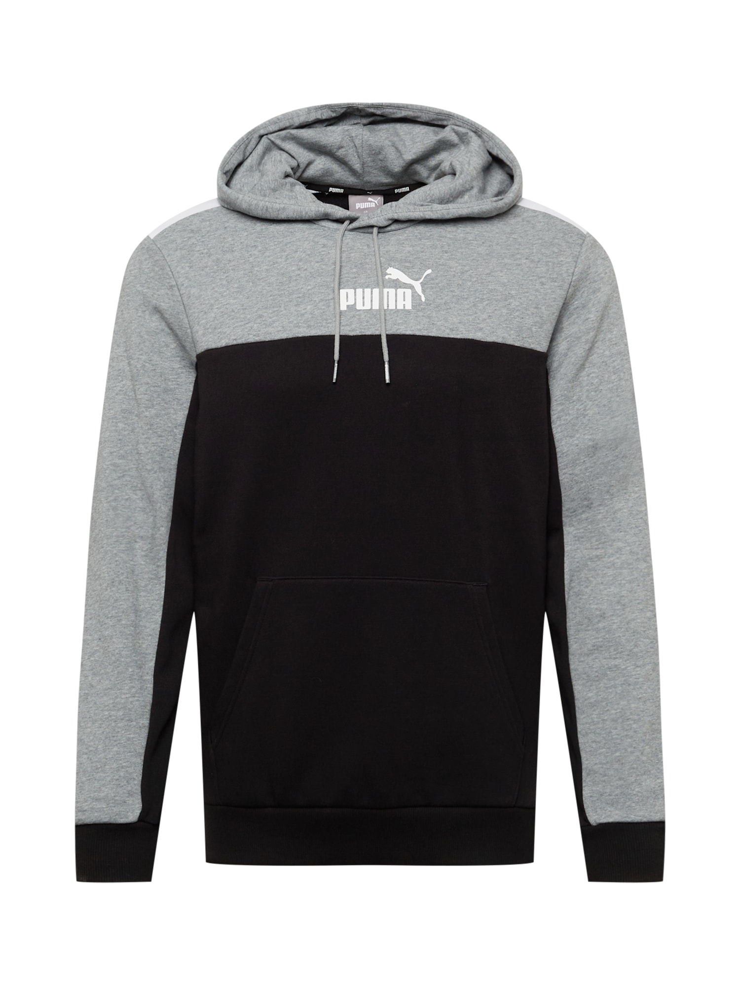 PUMA Športna majica  pegasto siva / črna / bela