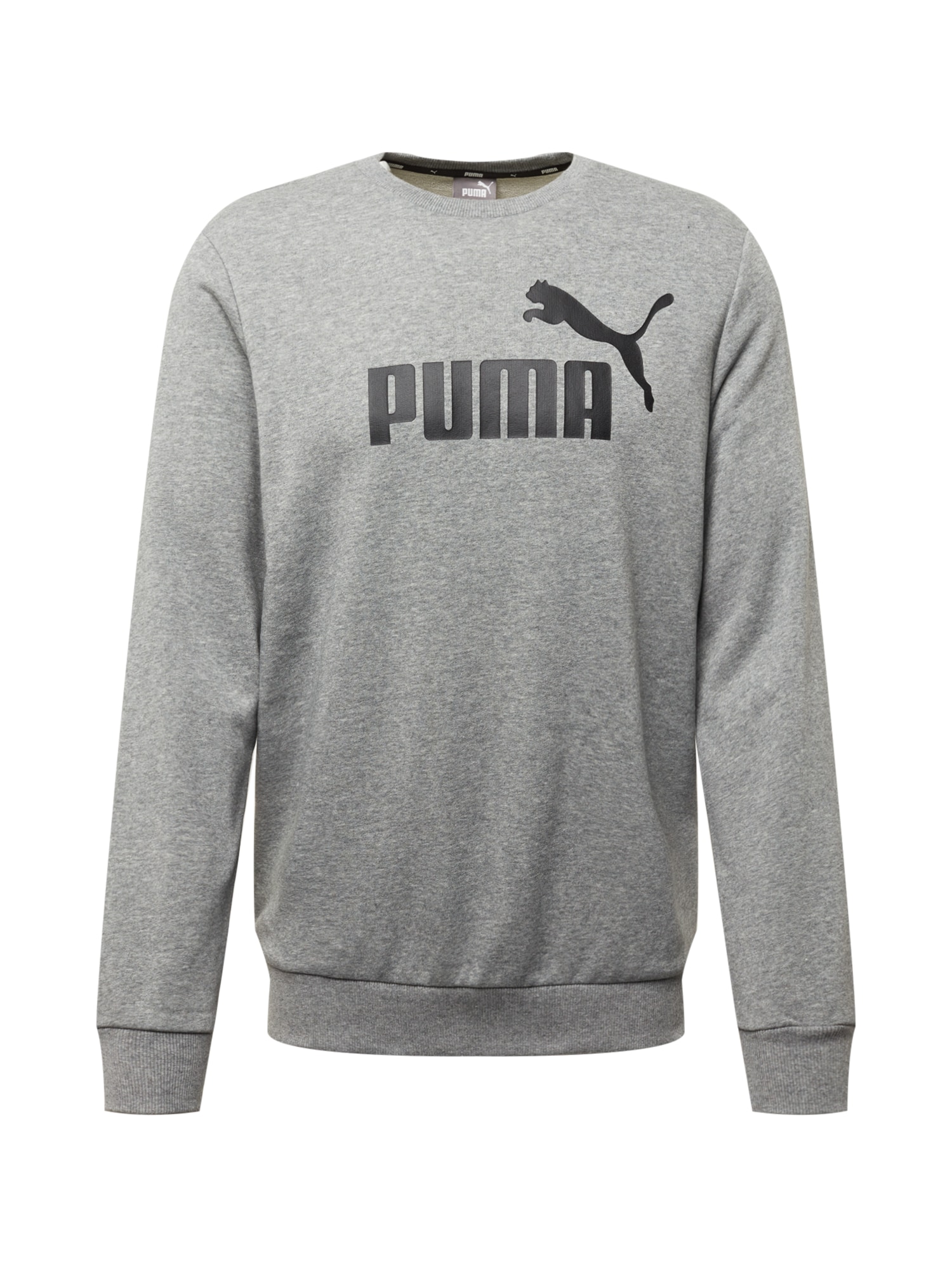 PUMA Športna majica  pegasto siva / črna