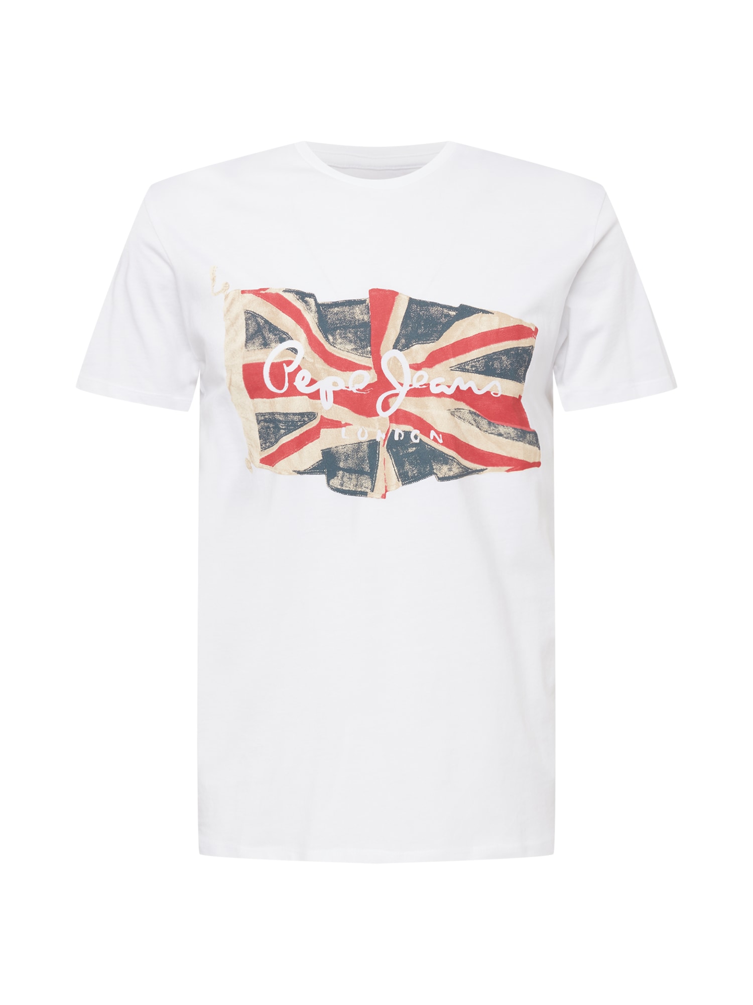 Pepe Jeans Majica  bež / mornarska / rdeča / bela