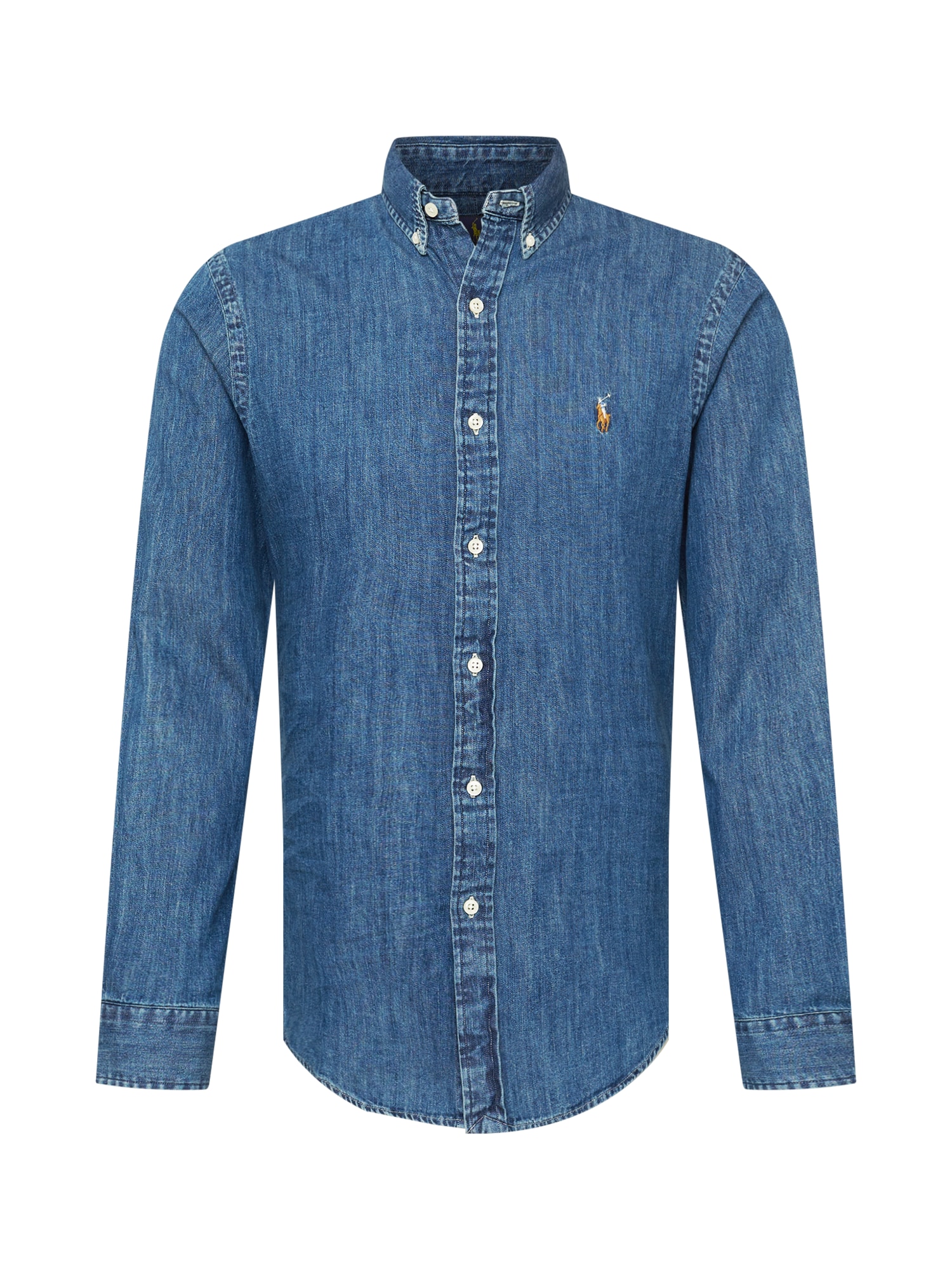 Polo Ralph Lauren Srajca  moder denim / konjak / bela