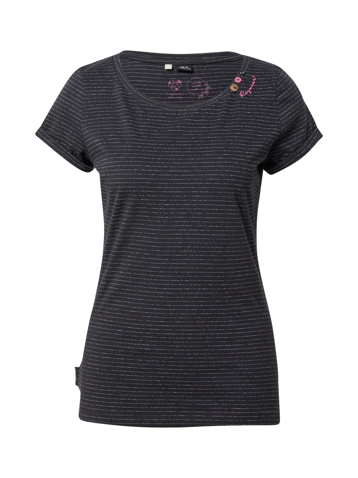 Ragwear Majica  roza / črna / srebrna