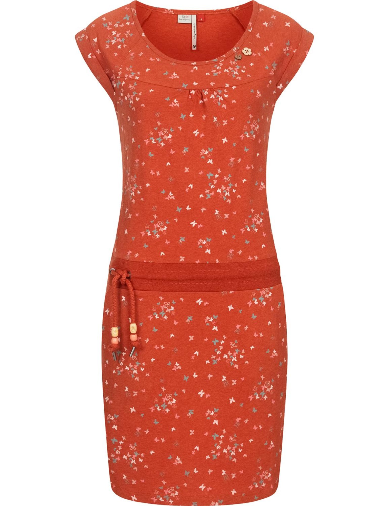Ragwear Poletna obleka 'Penelope'  siva / roza / rdeča / bela