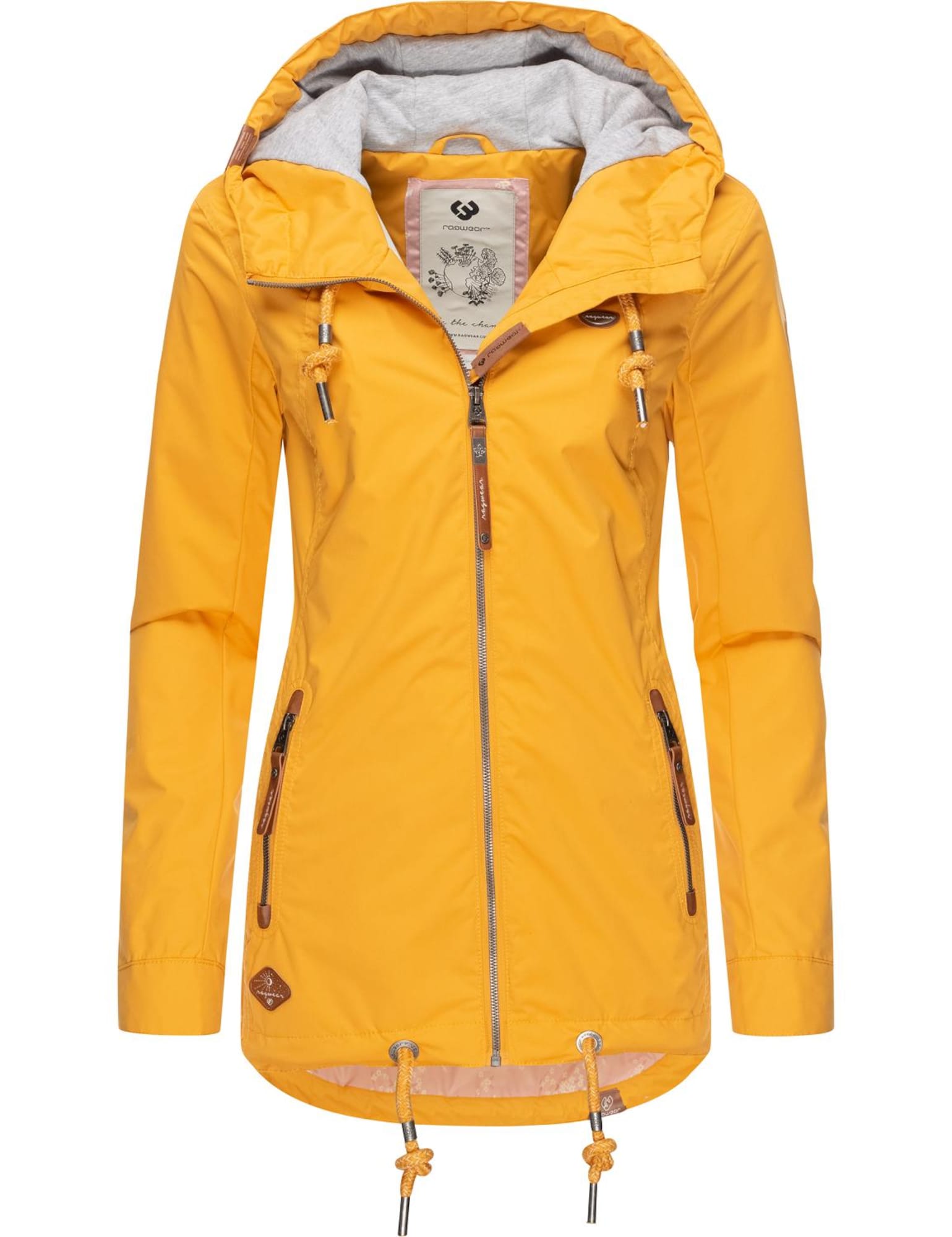 Ragwear Prehodna jakna 'Zuzka'  rjava / rumena / srebrna