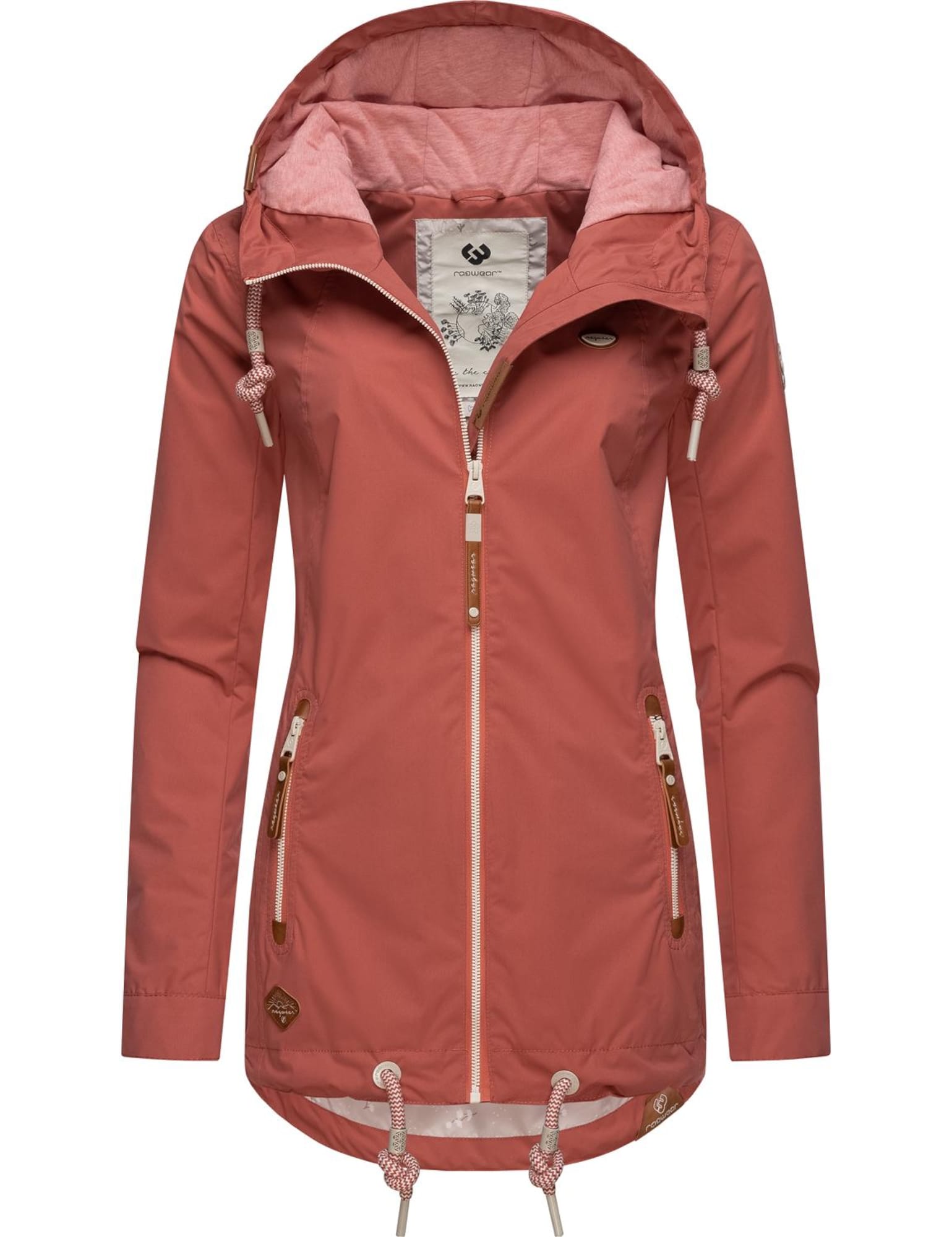 Ragwear Prehodna jakna 'Zuzka'  rosé