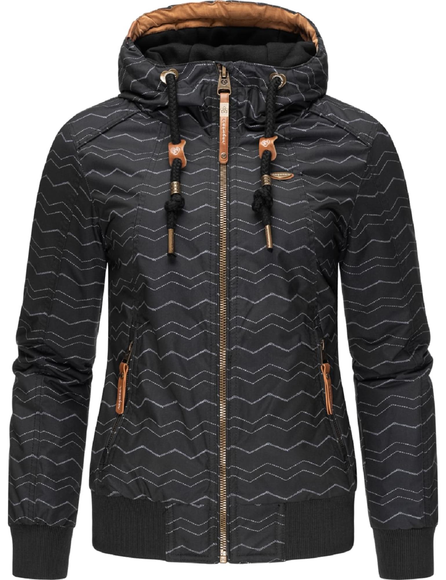 Ragwear Zimska jakna 'Druna'  siva / črna