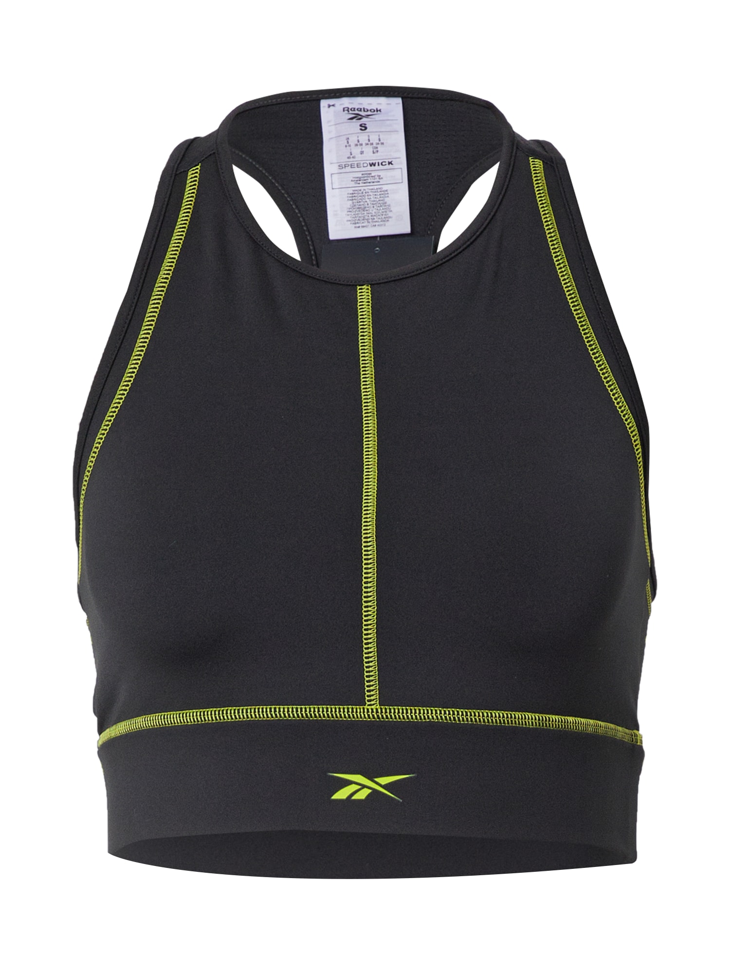 Reebok Sport Športni nederček  neonsko rumena / črna