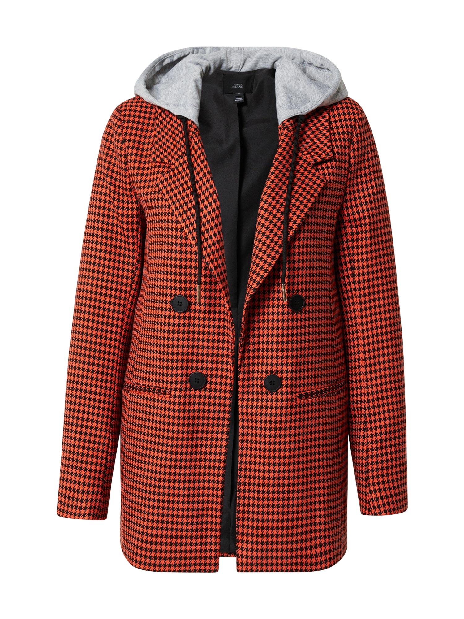 River Island Blazer  pegasto siva / svetlo rdeča / črna