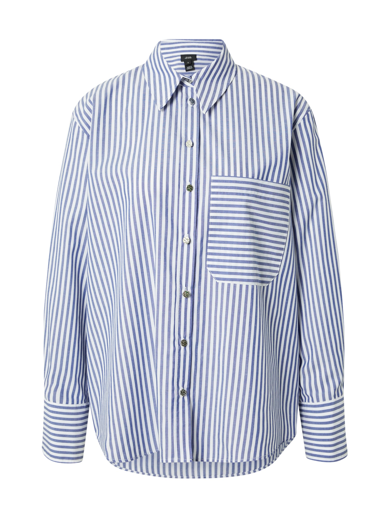 River Island Bluza  modra / bela